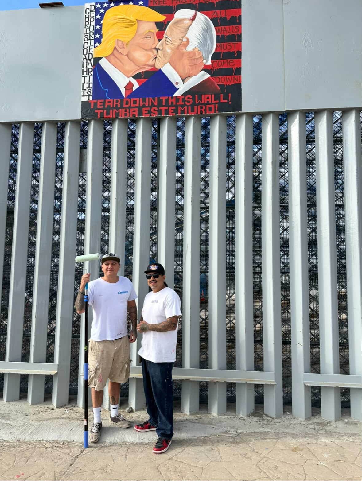 After adding the Biden and Trump art to the border wall.