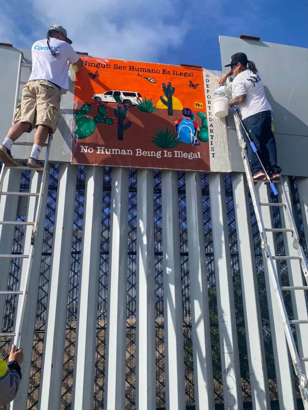 Adding artwork to the U.S. Mexico border wall