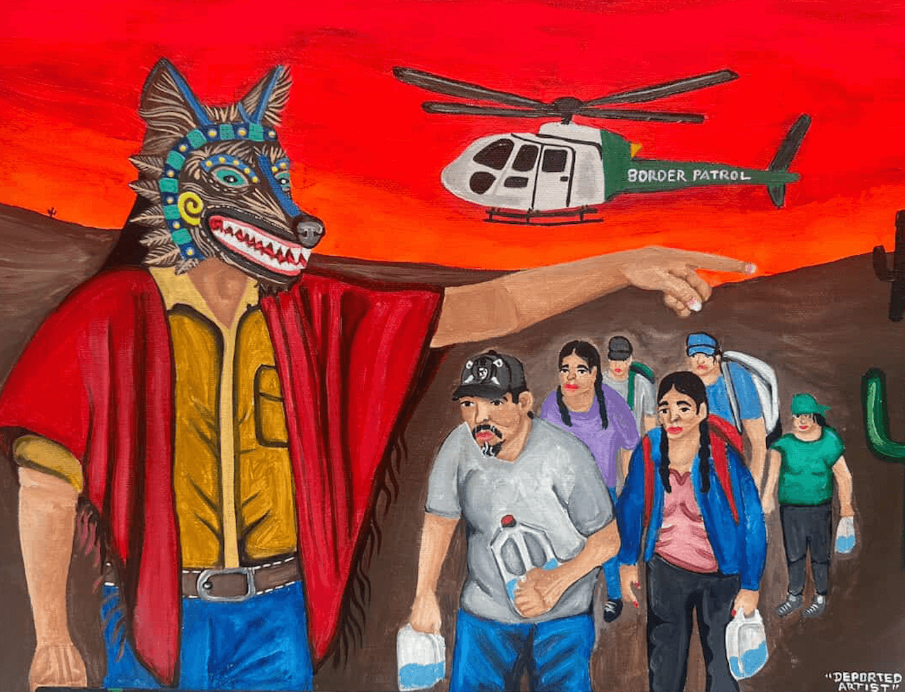 Acrylic painting dedicated to all those who never made it to their final destination