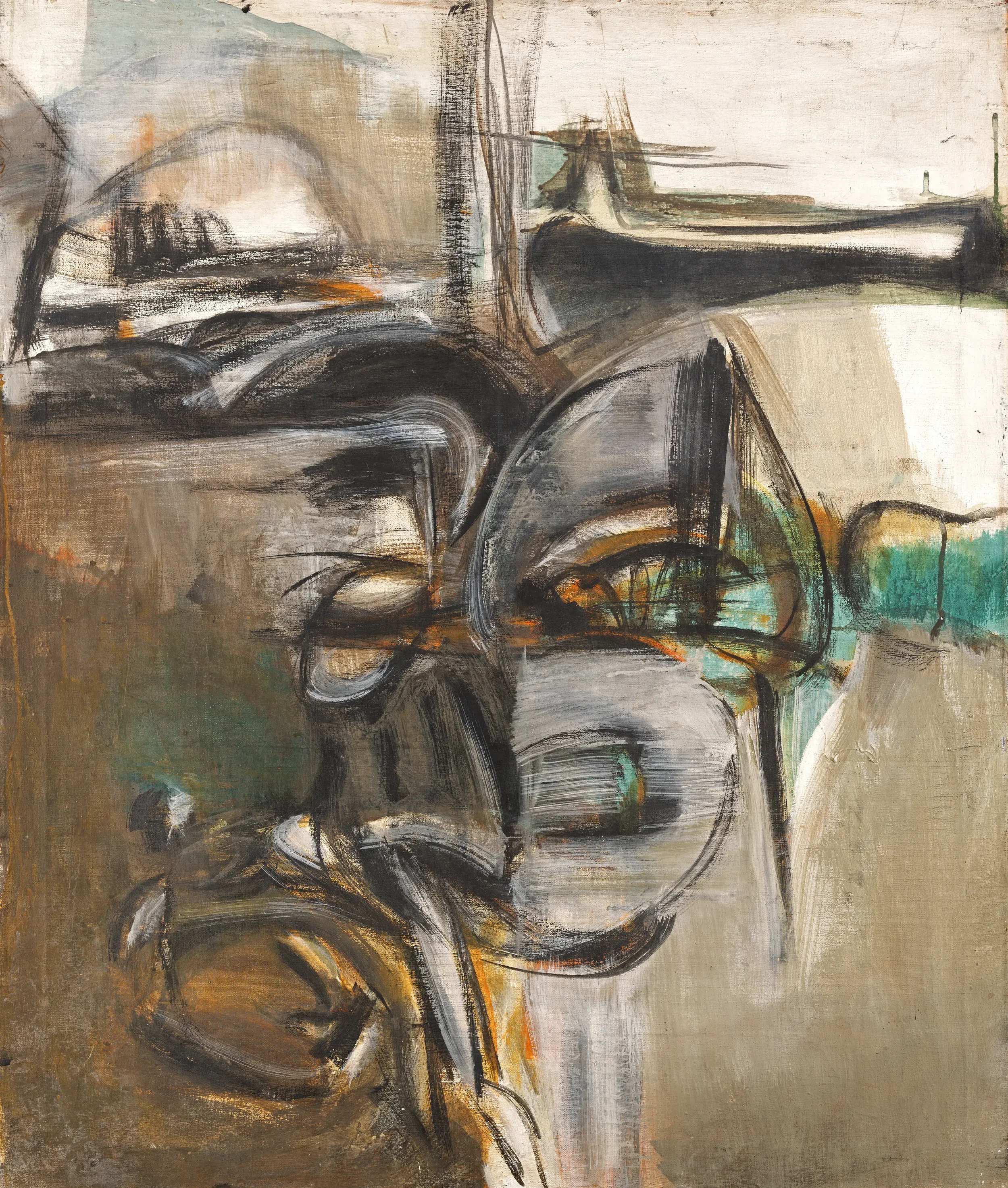 Zoe Longfield (American, 1924-2013), Untitled , 1949. Oil on canvas, 34 x 40 in. Crocker Art Museum, from the Collection of George Y. and LaVona J. Blair