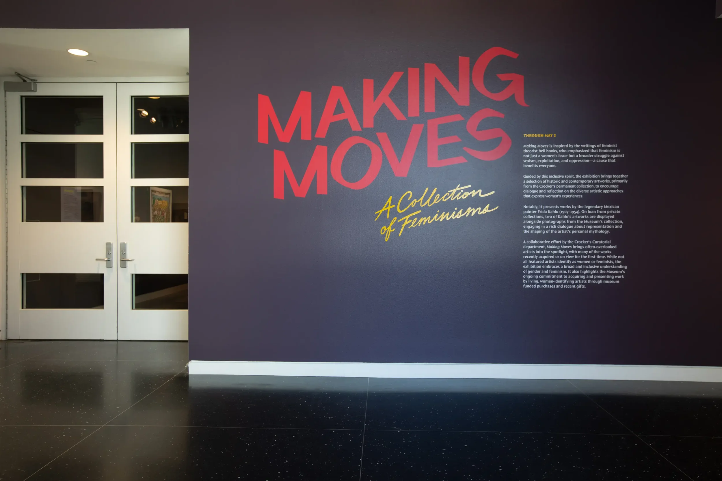 Making Moves exhibition entrance, Crocker Art Museum