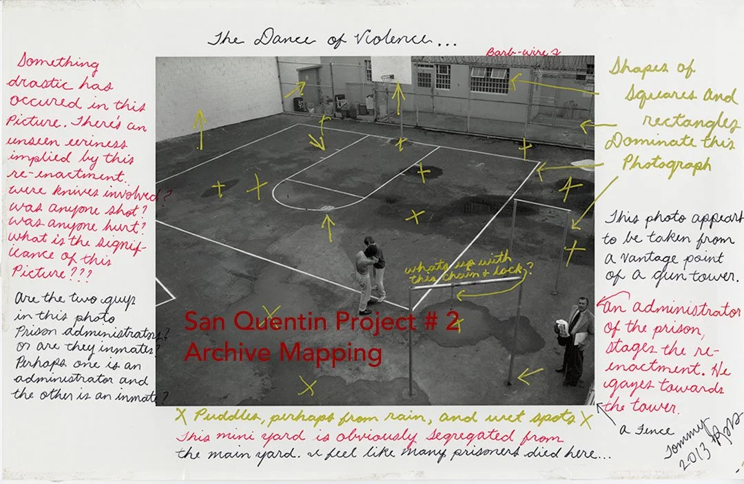 San Quentin Project #2, Part # 2 Archive images with text 11″ x 17″ inkjet prints with text 2012-Present