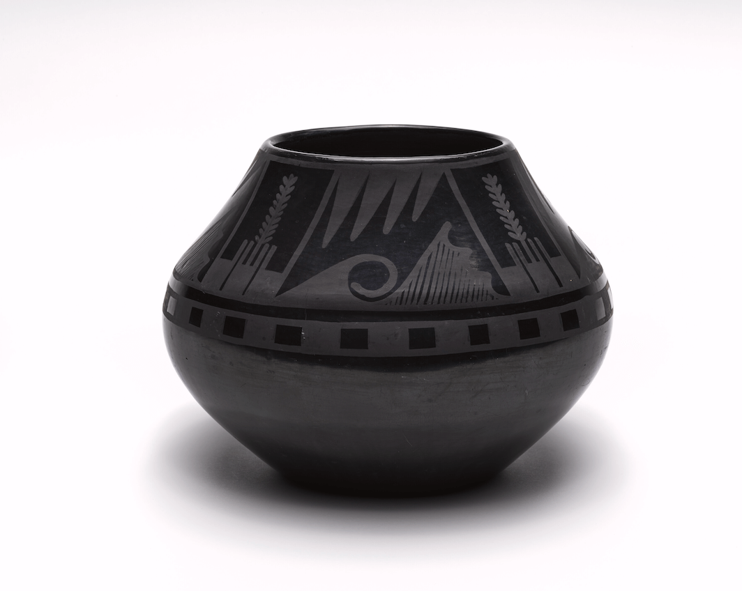 Maria Martinez (San Ildefonso Pueblo, 1887–1980) Julian Martinez (San Ildefonso Pueblo 1879–1943) Jar, 1939 Earthenware, 7 x 9 x 9 in.