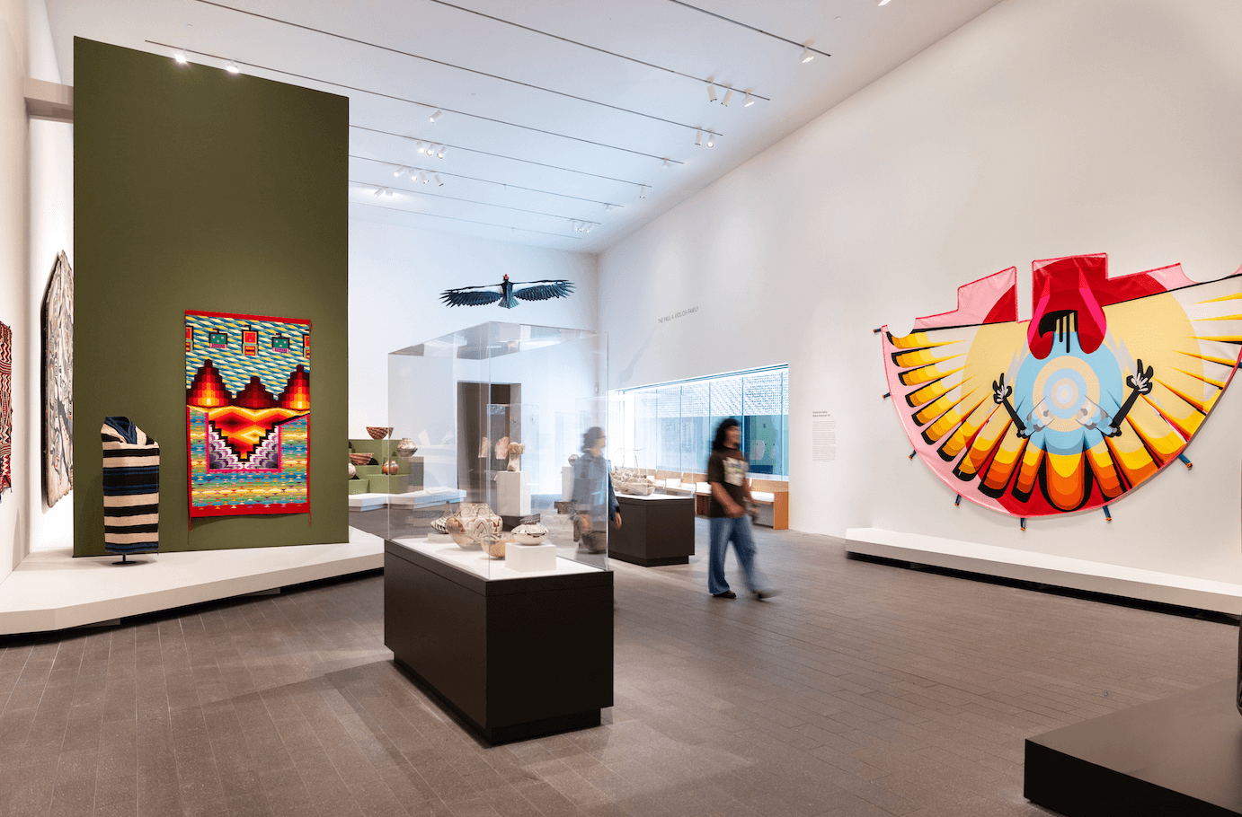 Installation view of "Arts of Indigenous America," at the de Young Museum, San Francisco, 2025. Photograph by Gary Sexton. 