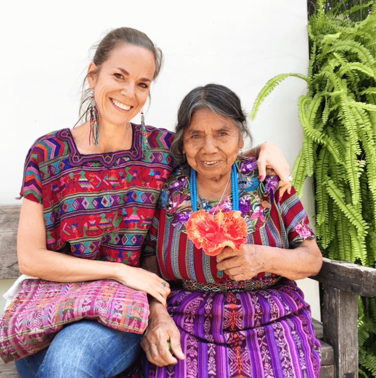 Jolluck with long time friend Justina Patzun.