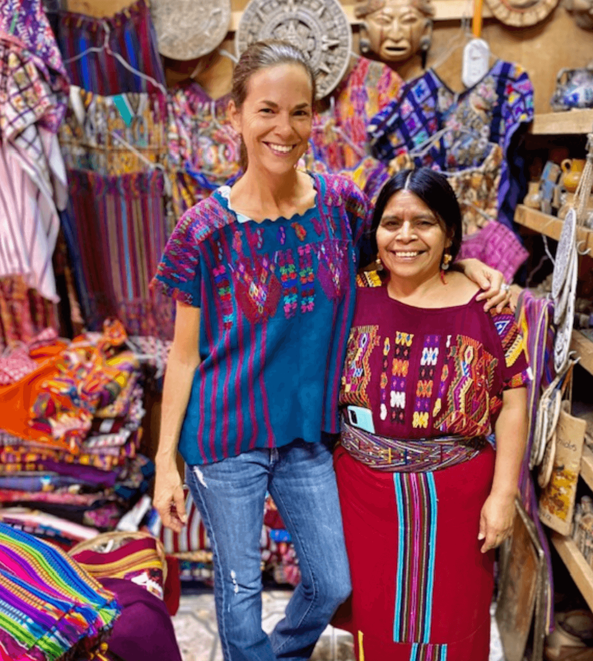 Jolluck with her friend of 25 years, Ana Mateo of Chajul and Antigua.