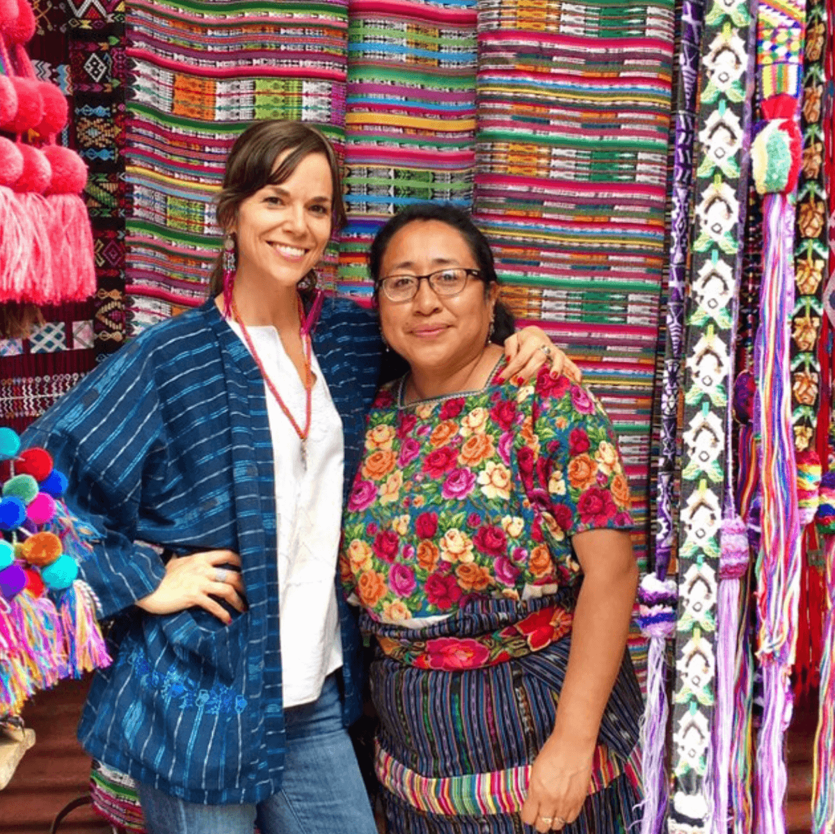 Jolluck with her friend of 25 years, Lidia Aguarre of Chichicastenango and Patzicia.
