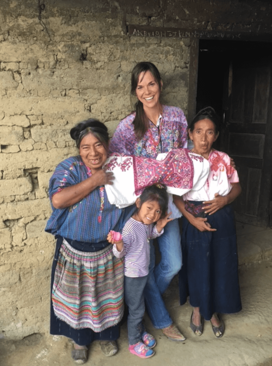 Jolluck with friends Juana Lopez Muy and her family in Nahuala.