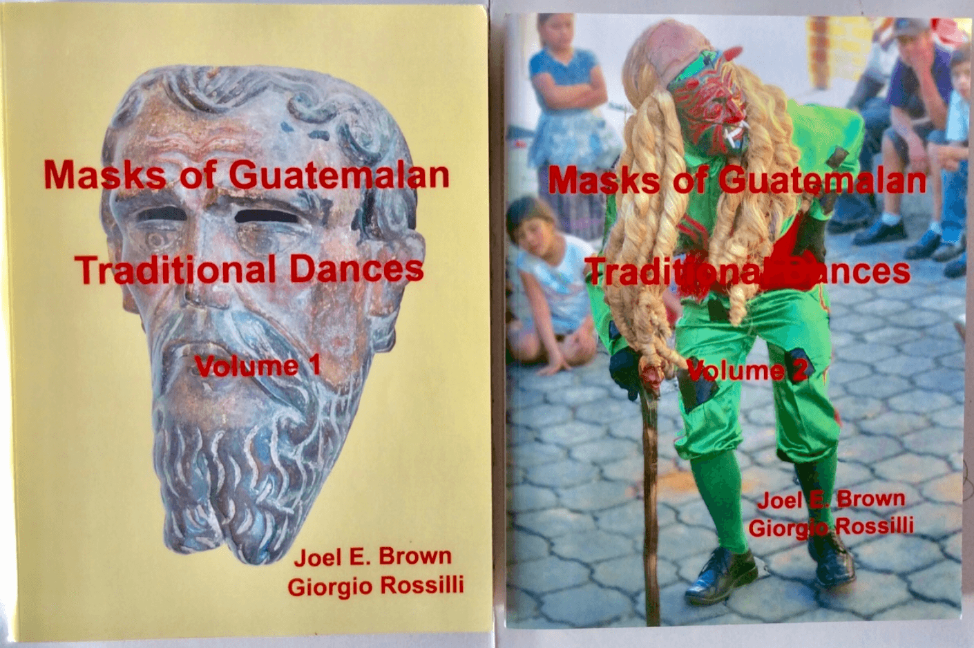        "Masks of Guatemalan Traditional Dances, Vol 1 &amp; 2" (Longboat Key, FL: JEB, 2008) by Joel E. Brown and Giorgio Rossilli. One online reviewer noted "This is the ultimate comprehensive survey of Guatemalan Masks ever assembled and the most a