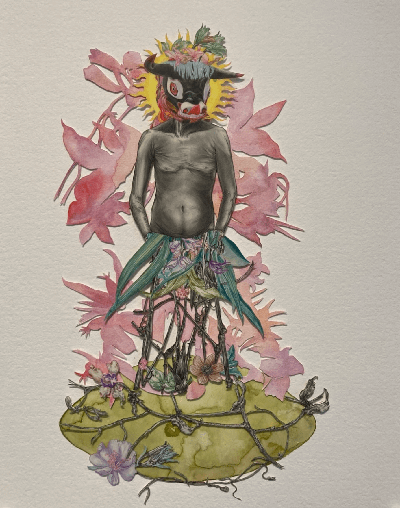 Osvaldo Ramirez Castillo Untitled , 2025, mixed media drawing, 12.25 x 16 inches Image taken by the writer