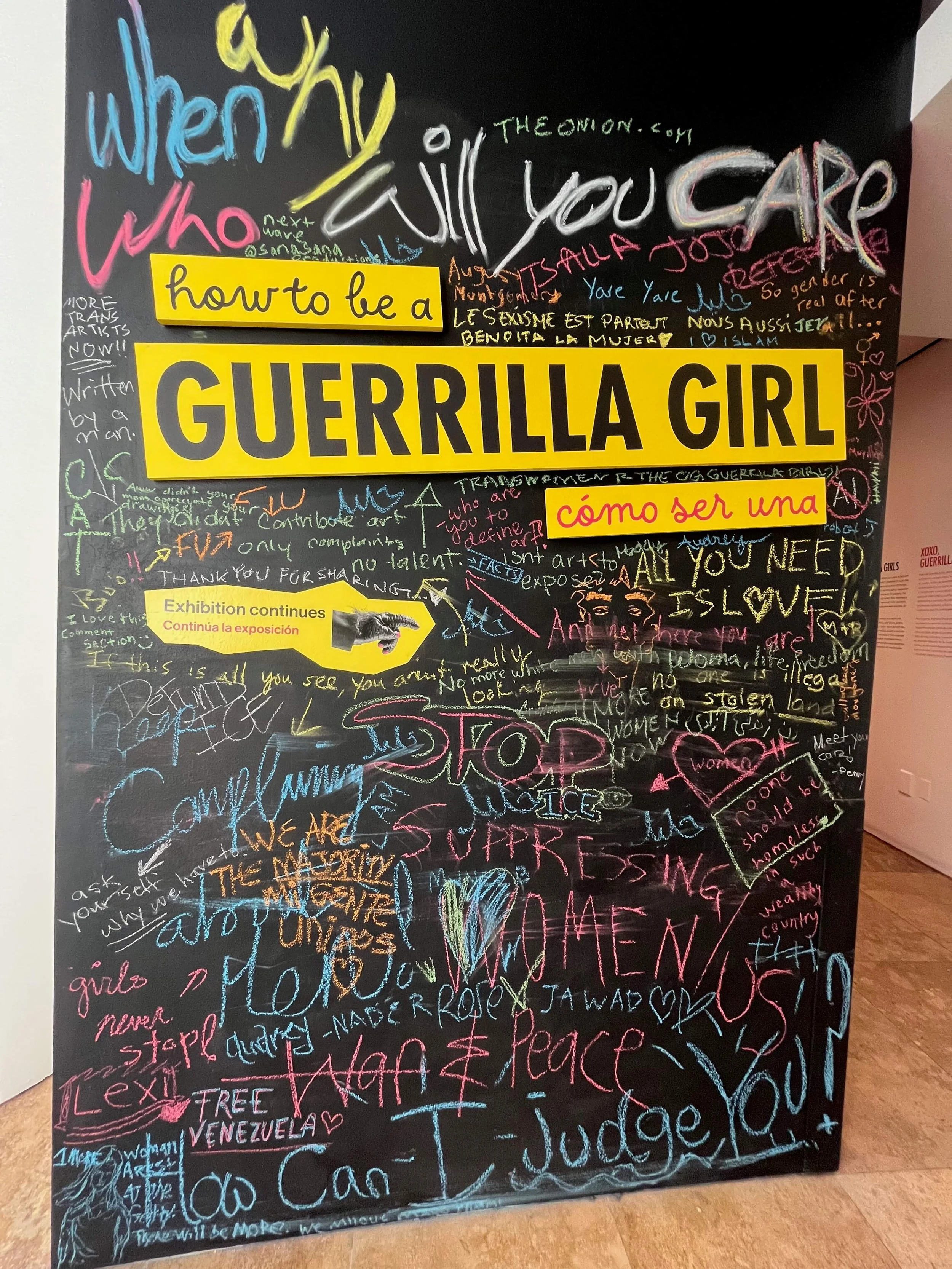 A working list to compare the advantages of being a man or a woman artist.