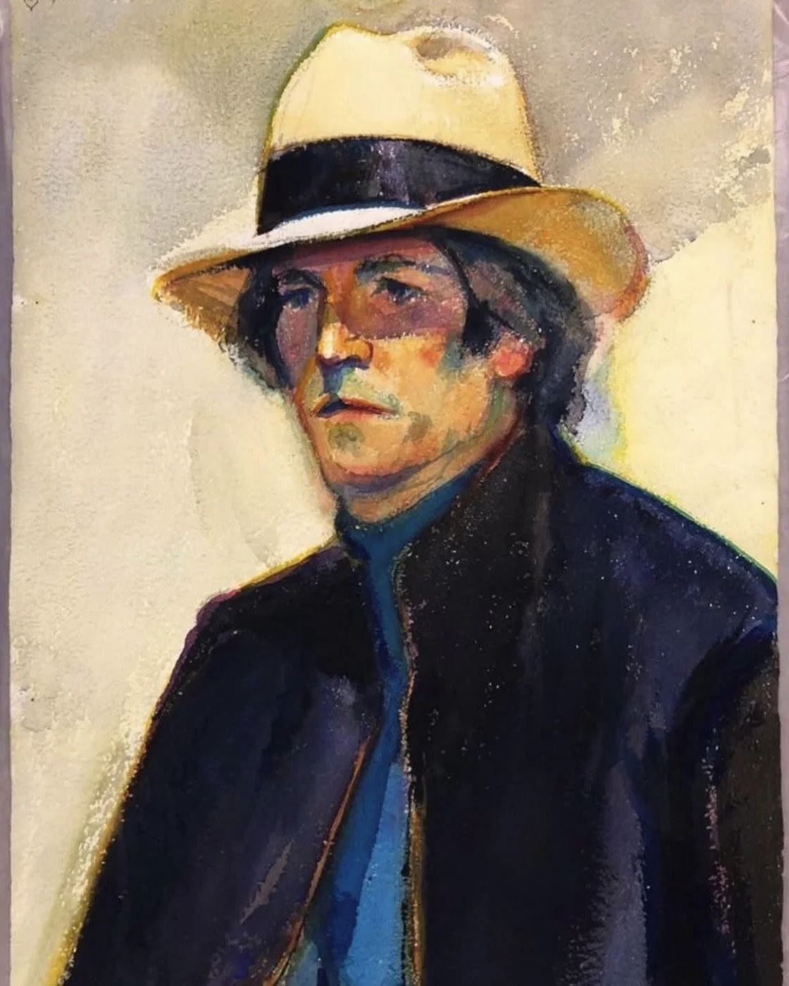 Wayne Thiebaud portrait of Robert Flynn Johnson (1981) that Wayne Thiebaud gave to the Achenbach Collection at the Fine Arts Museums of San Francisco