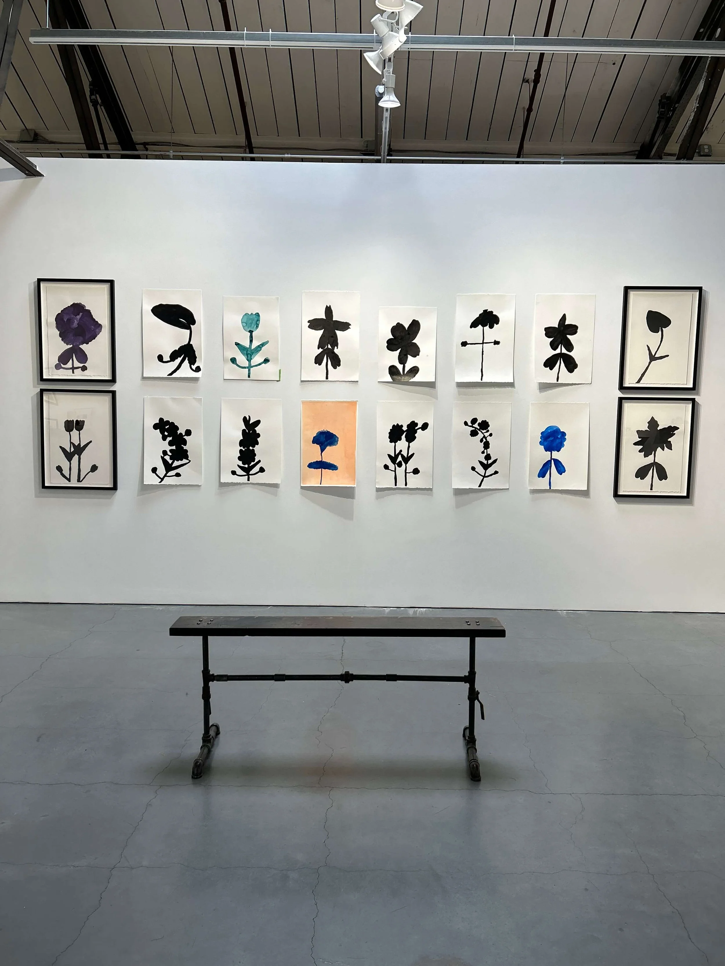 Elana Cooper’s wall at the gallery and Elana Cooper  