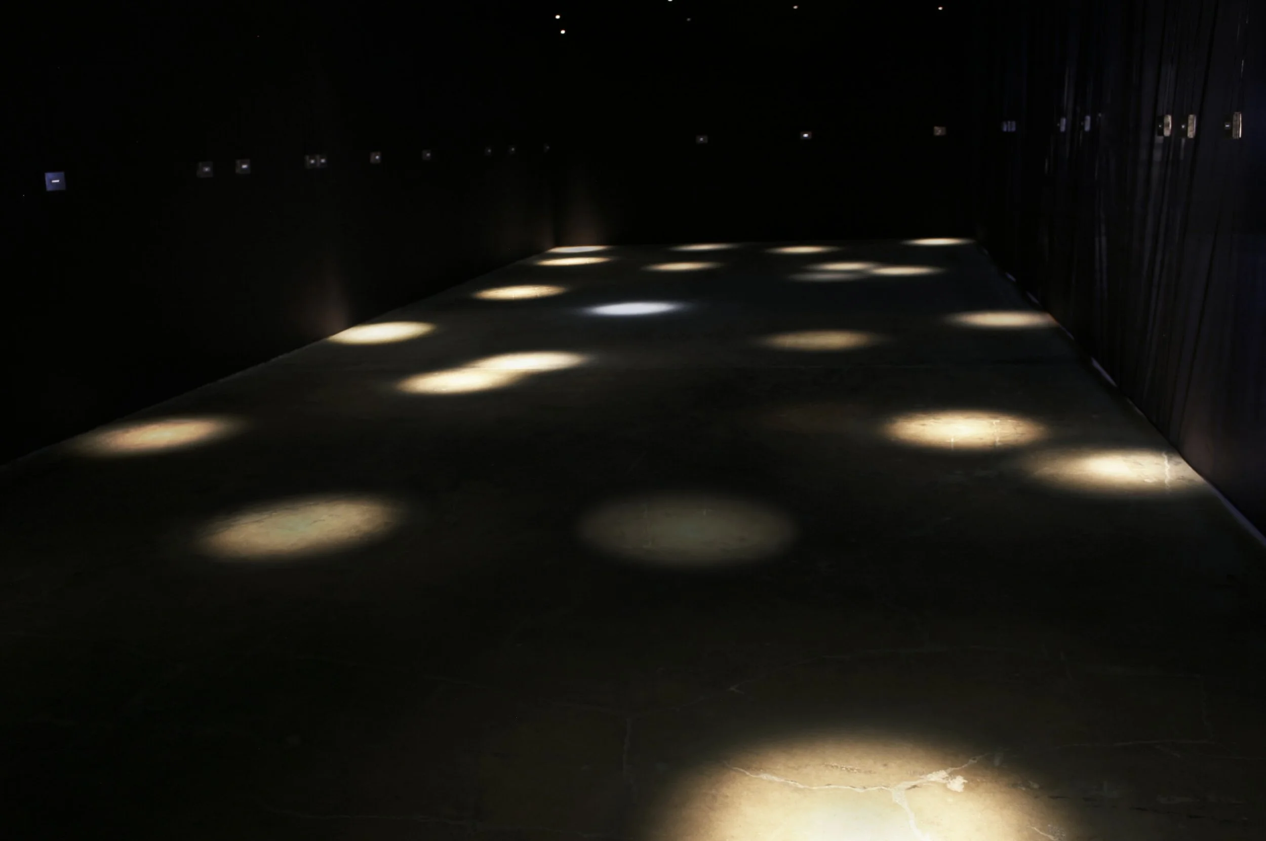 Last Day In The Beginning Of March, 2003 Dimensions Variable 26 light bulbs, custom electronics, speakers, sound Edition of 1