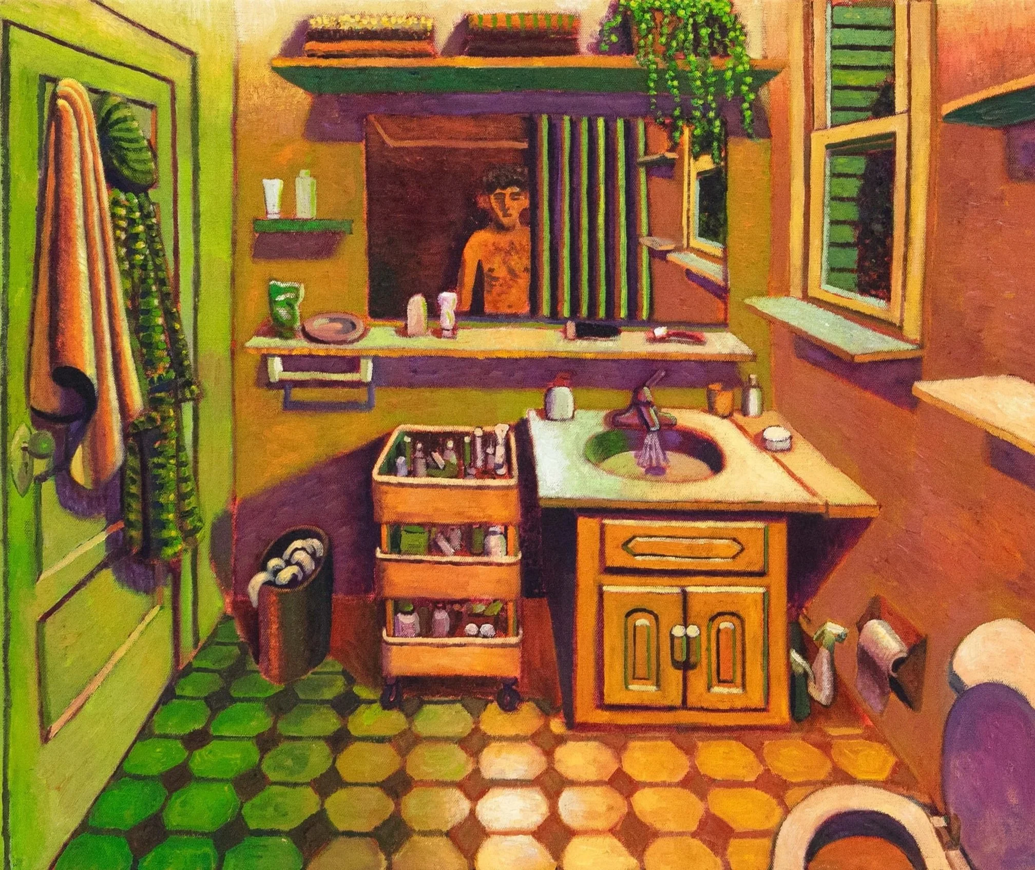 Orange Bathroom Oil on canvas 24 x 20 inches 2026