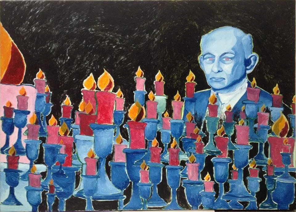 Kevin's painting of his grandfather, Arnold Bernstein