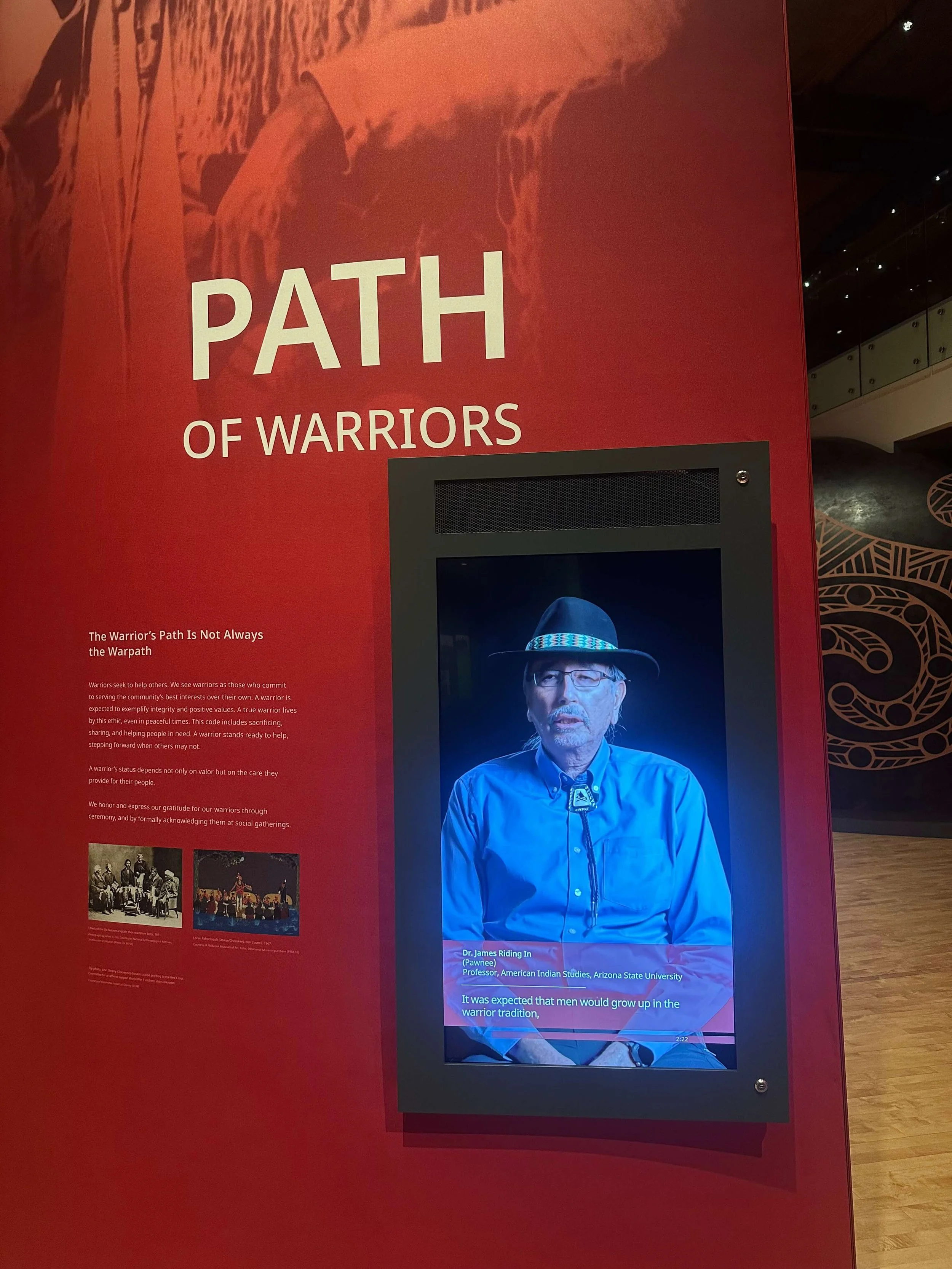 A video interview of Dr. James Riding In for an exhibition at the First Americans Museum, Oklahoma City, OK