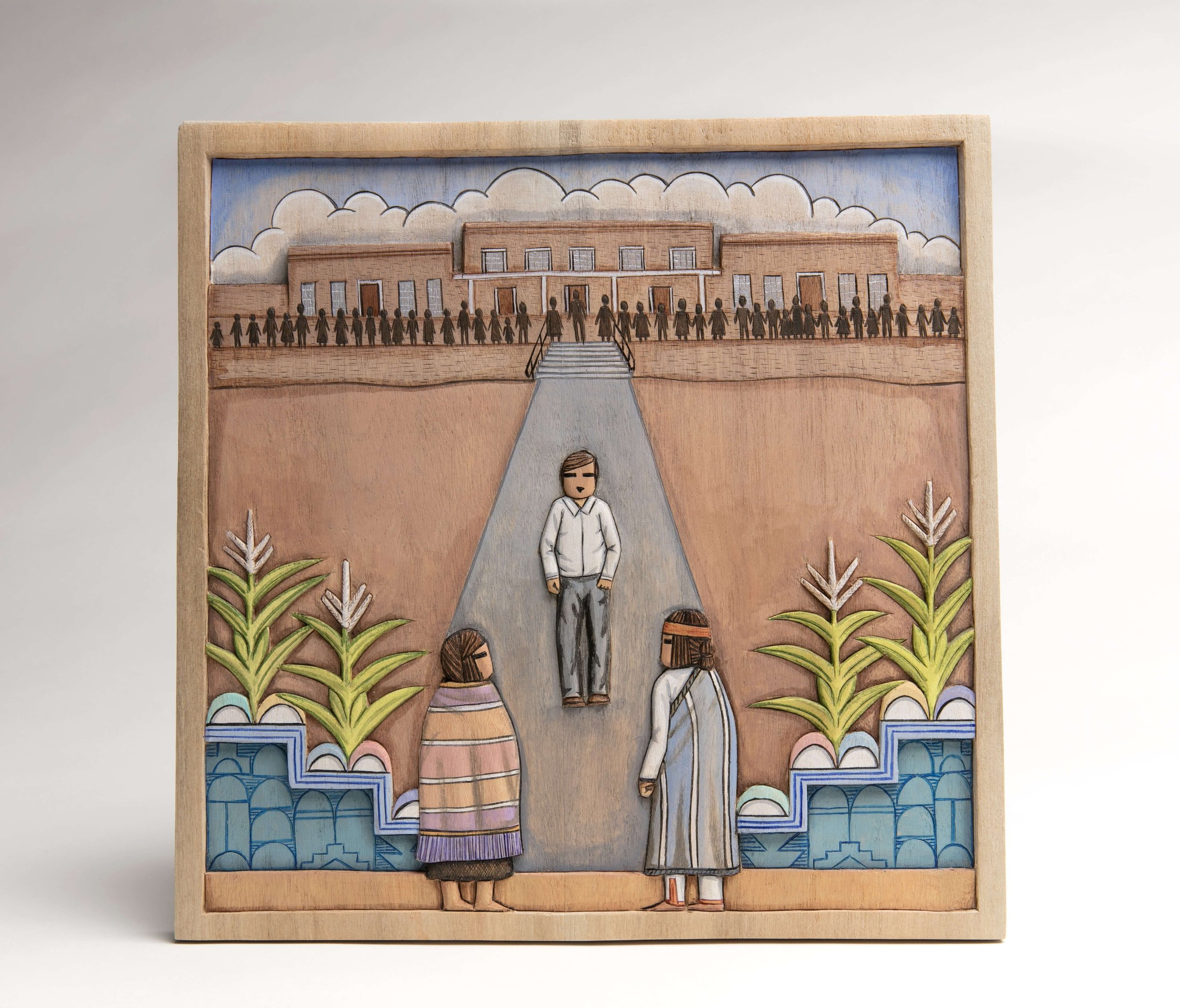 Mavasta Honyouti artwork at the Wheelwright Museum — Carved Stories