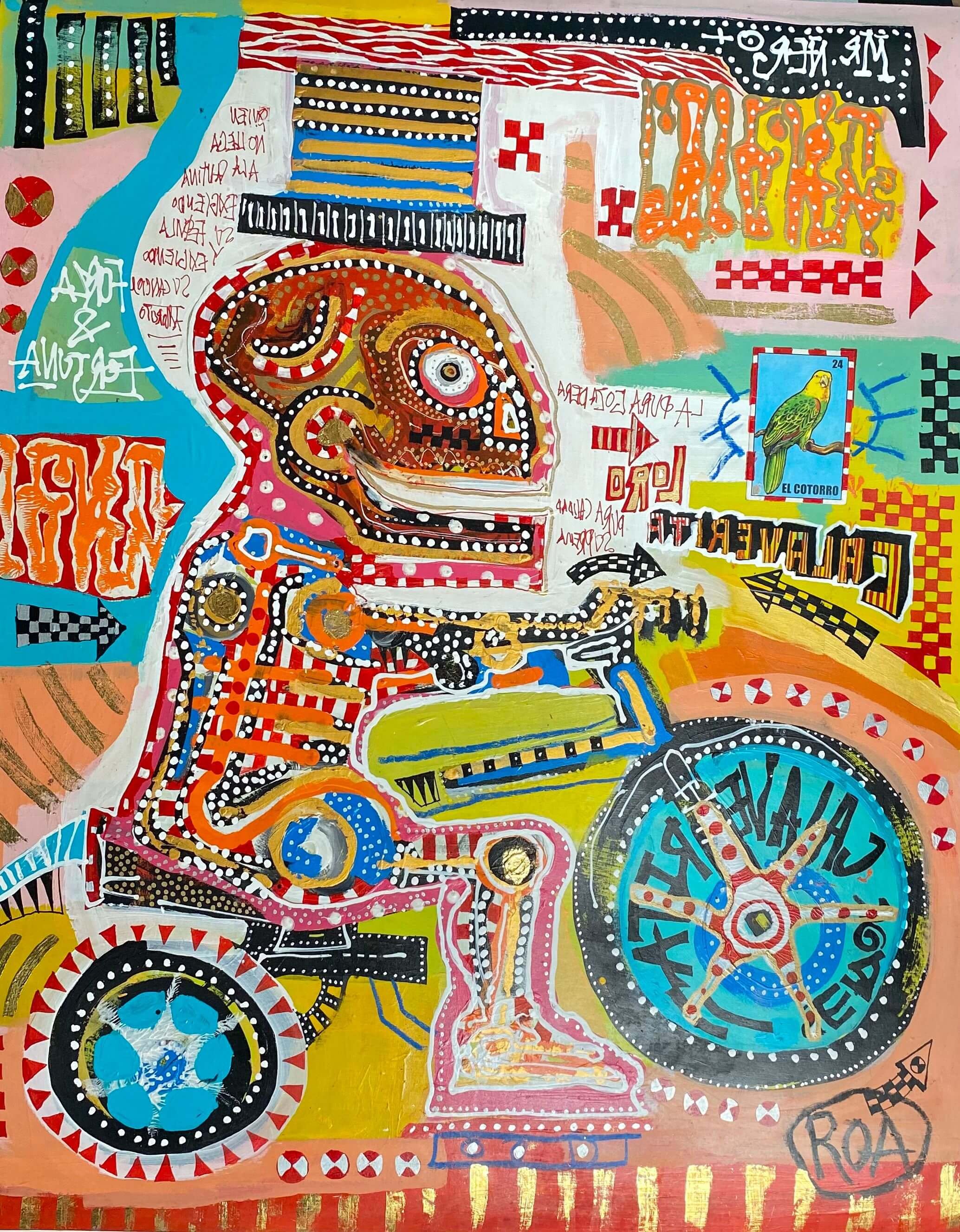 Bici Loro Skull 2025 28.2" x 22.5" MM/Collage/Paper