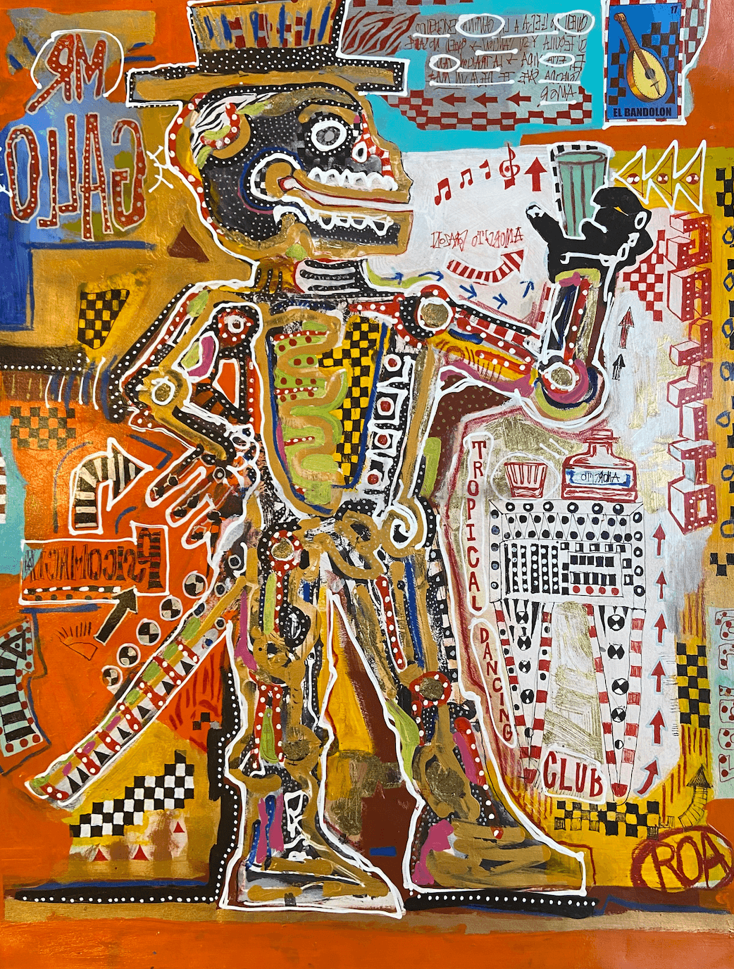 Don Callo Cantina 28" × 22.5" Acrylic Mixed Media collage on paper