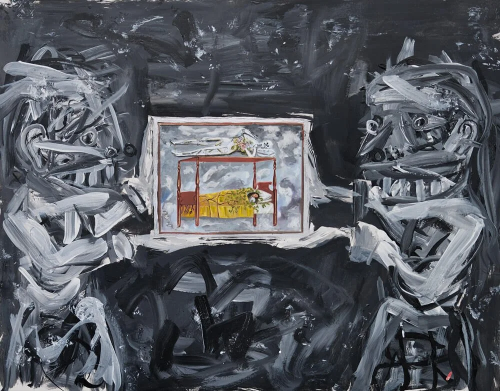 Auction House (Frida Kahlo, $54.7M at Sotheby's, 2025), 2026 Study for painting Acrylic on paper 11"x14"