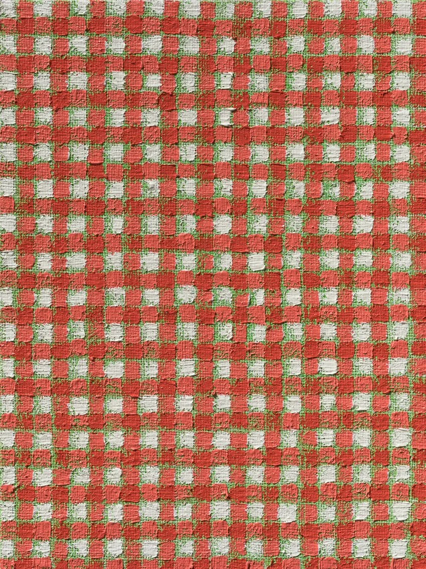Untitled, 2016-17 oil on burlap on panel 41.5 x 31cm