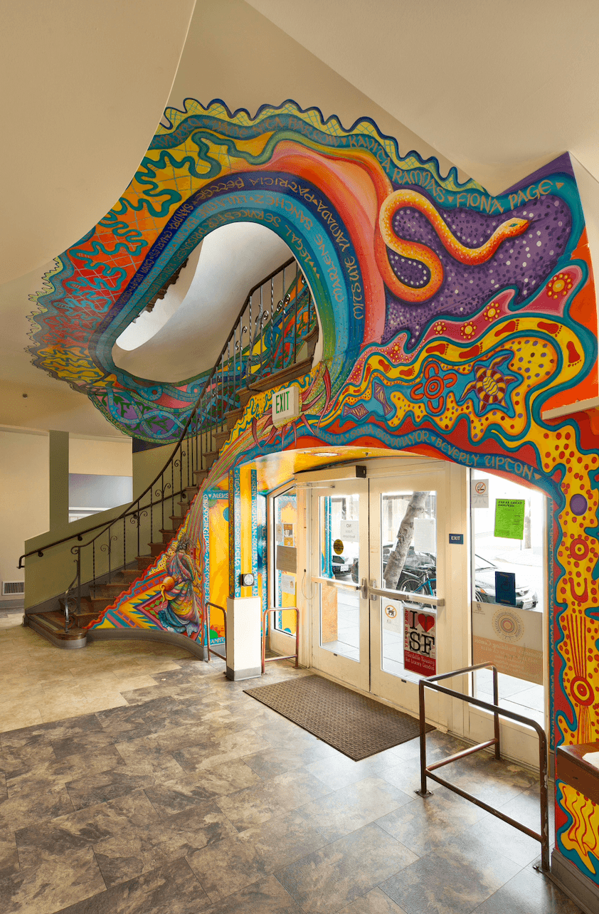 MAESTRAPEACE, Detail of interior murals
