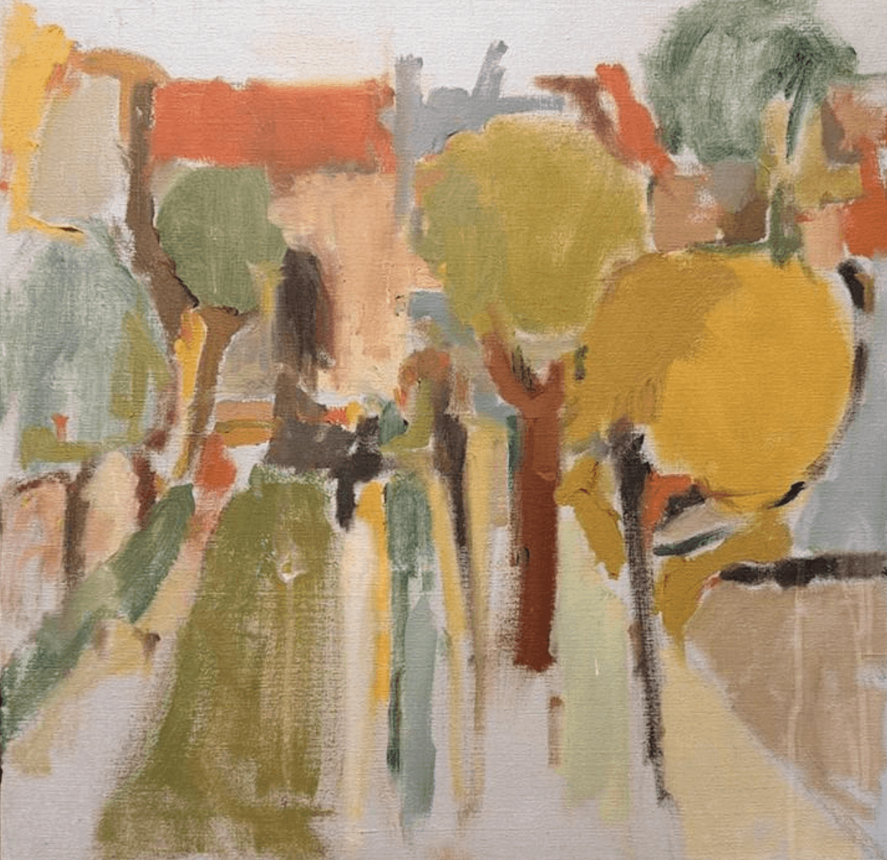 Untitled (Scripps landscape No. 2), oil on canvas, 20 x 20 in. Image Credit: Nancy Mona Russell