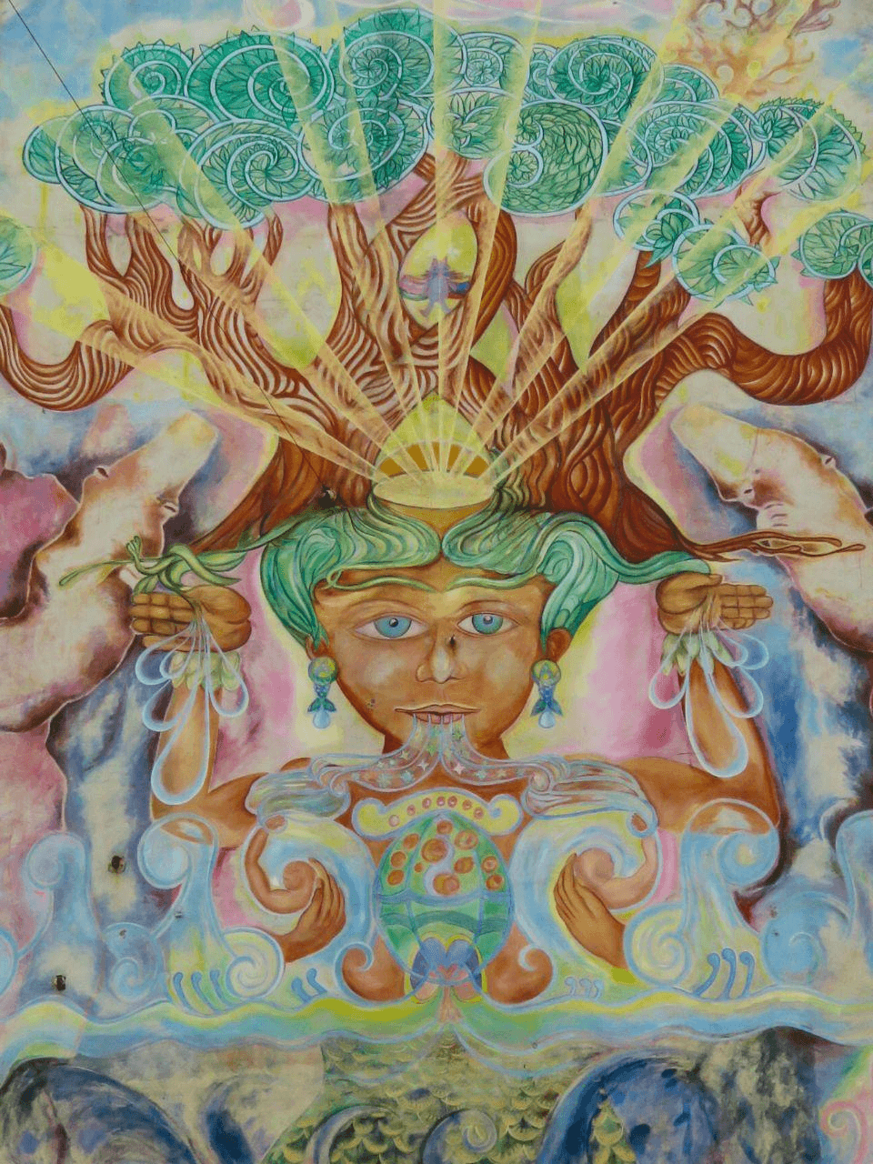 Water is Life mural detail St. Petersberg Russian, 1991
