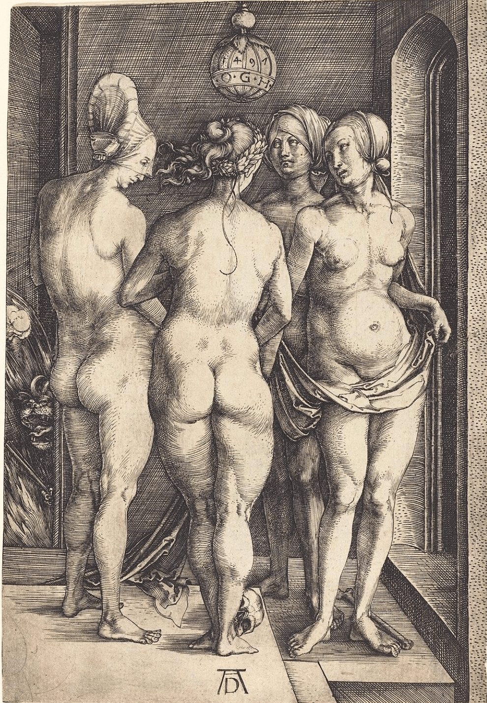 albrecht durer art print of four women