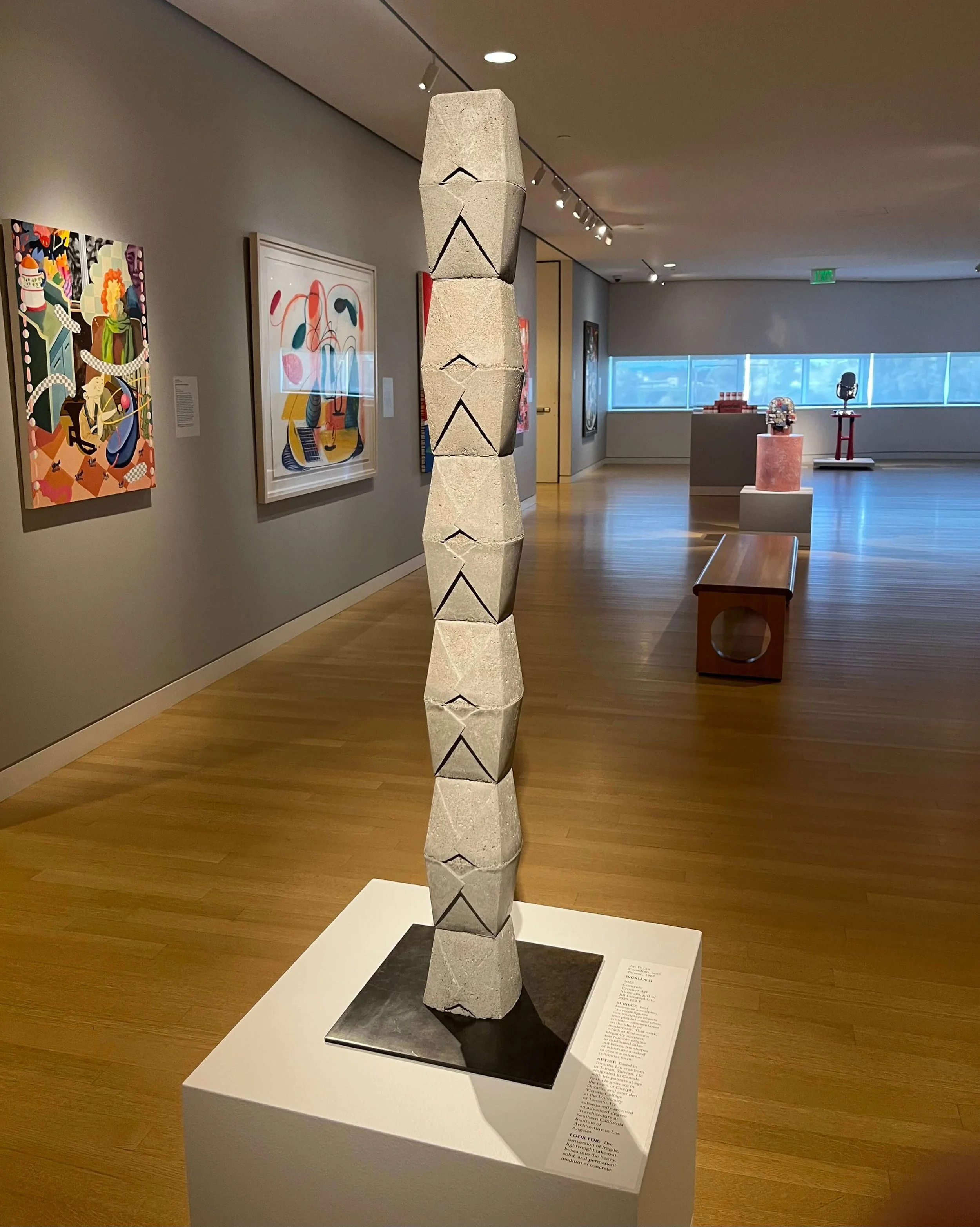 concrete to-go container sculpture