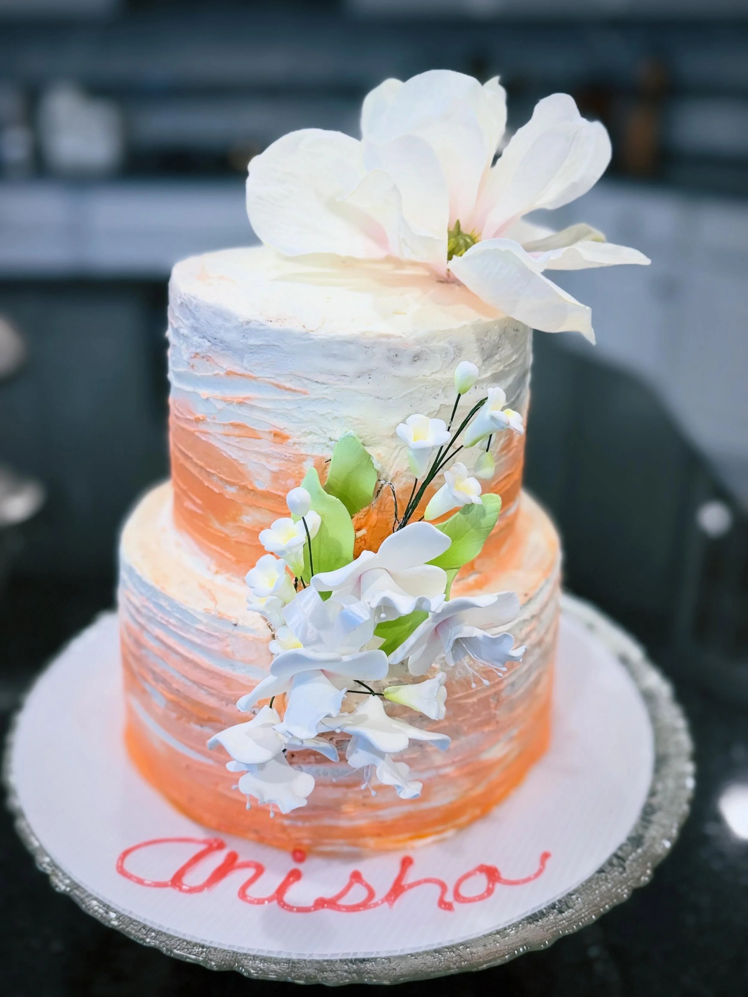 Sweet details for a special 25th birthday celebration 🤍✨

I loved creating this elegant two-tier cake featuring layers of soft sponge cake with Italian meringue buttercream, fresh berries in the bottom tier, and a light lemon-filled top tier 🍋🍓 Fi