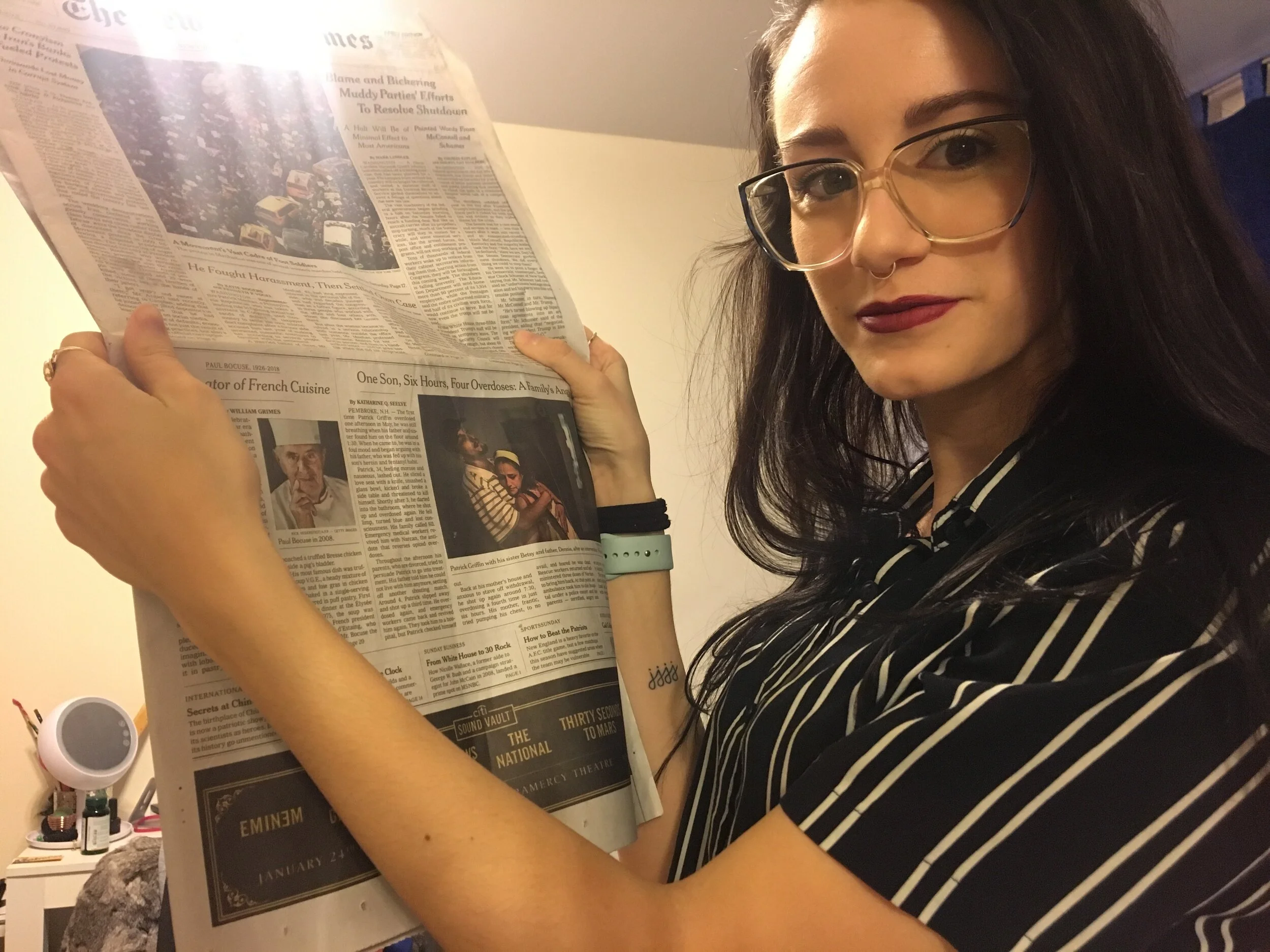 Had to take a pic with the Citi Sound Vault ad on the front page of the New York Times for my mom 🤷🏻‍♀️