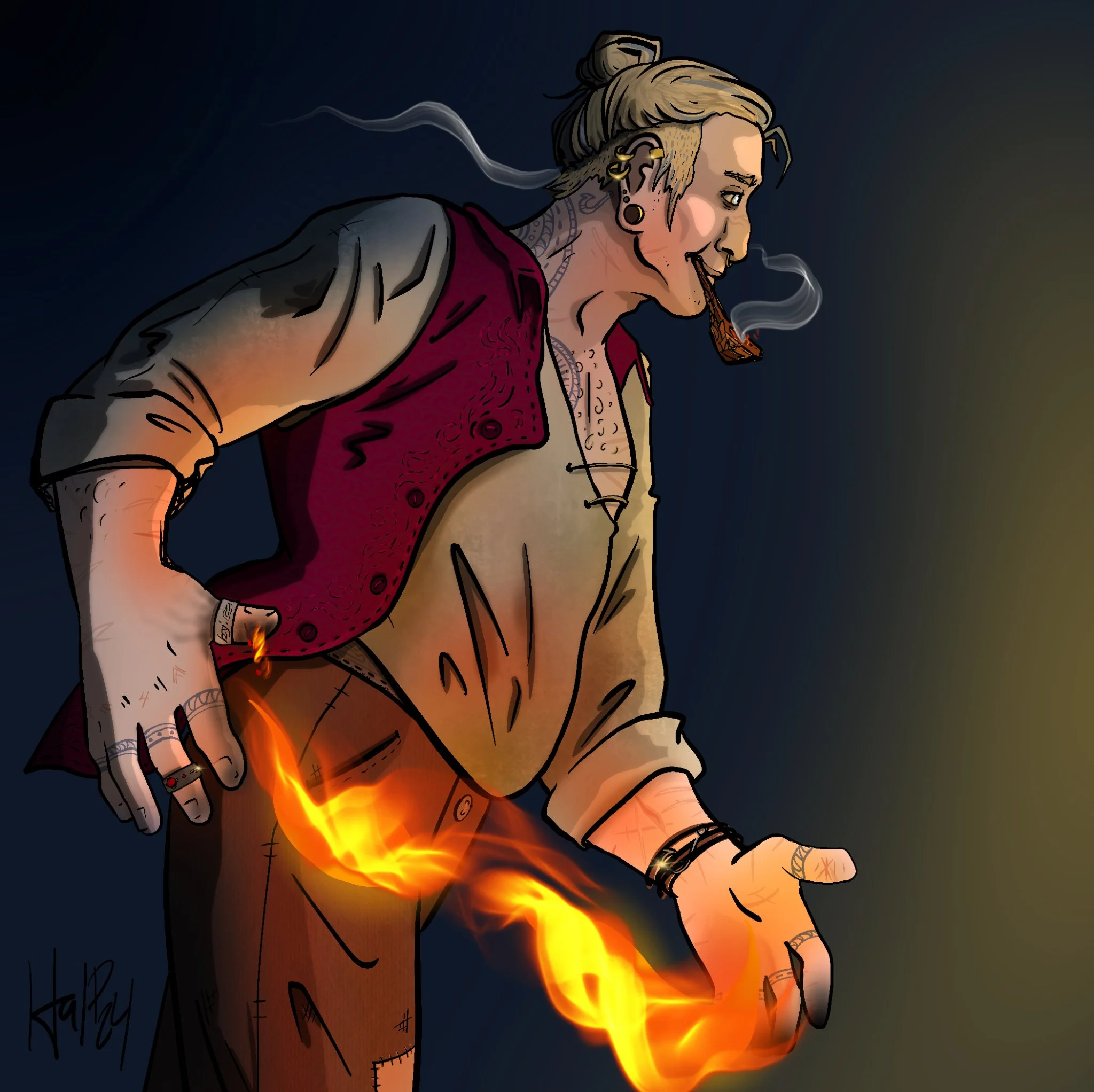 Character Design of Yon - Digital