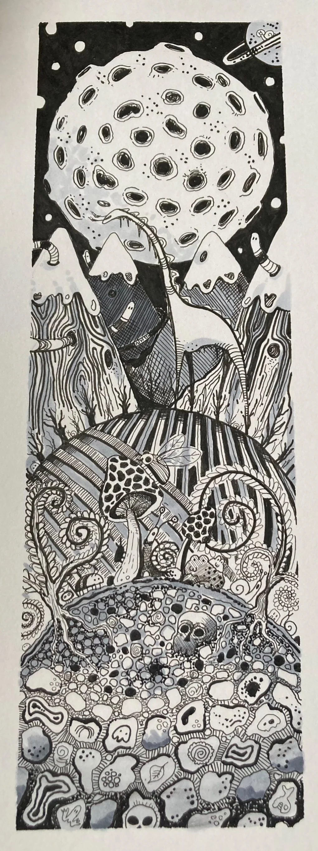 Tall Boi - Pen and ink with marker