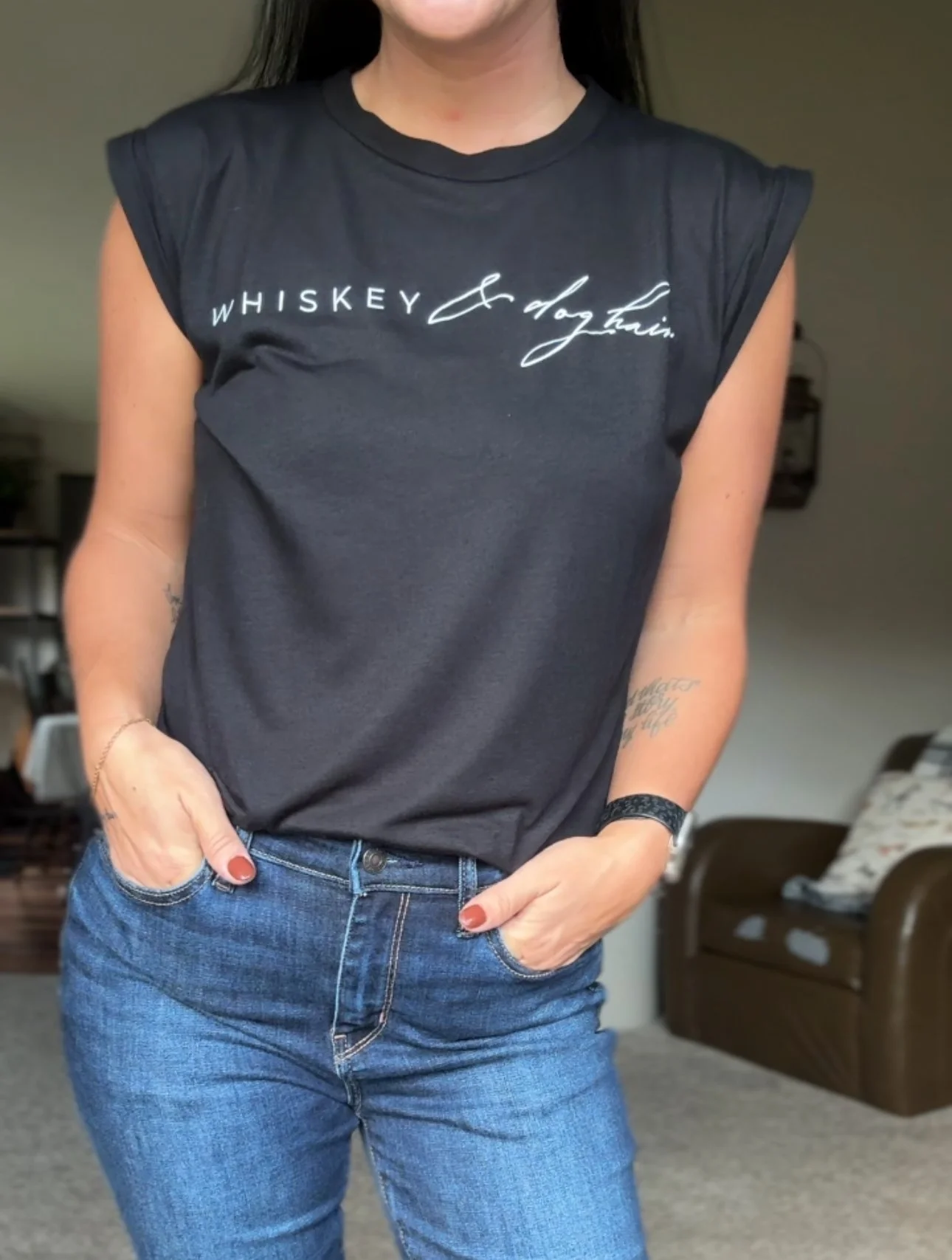 Gift a friend this Holiday season with a Whiskey &amp; Dog Hair shirt 🫶 $18 and available in multiple sizes! 👉 https://shorturl.at/a2ikr