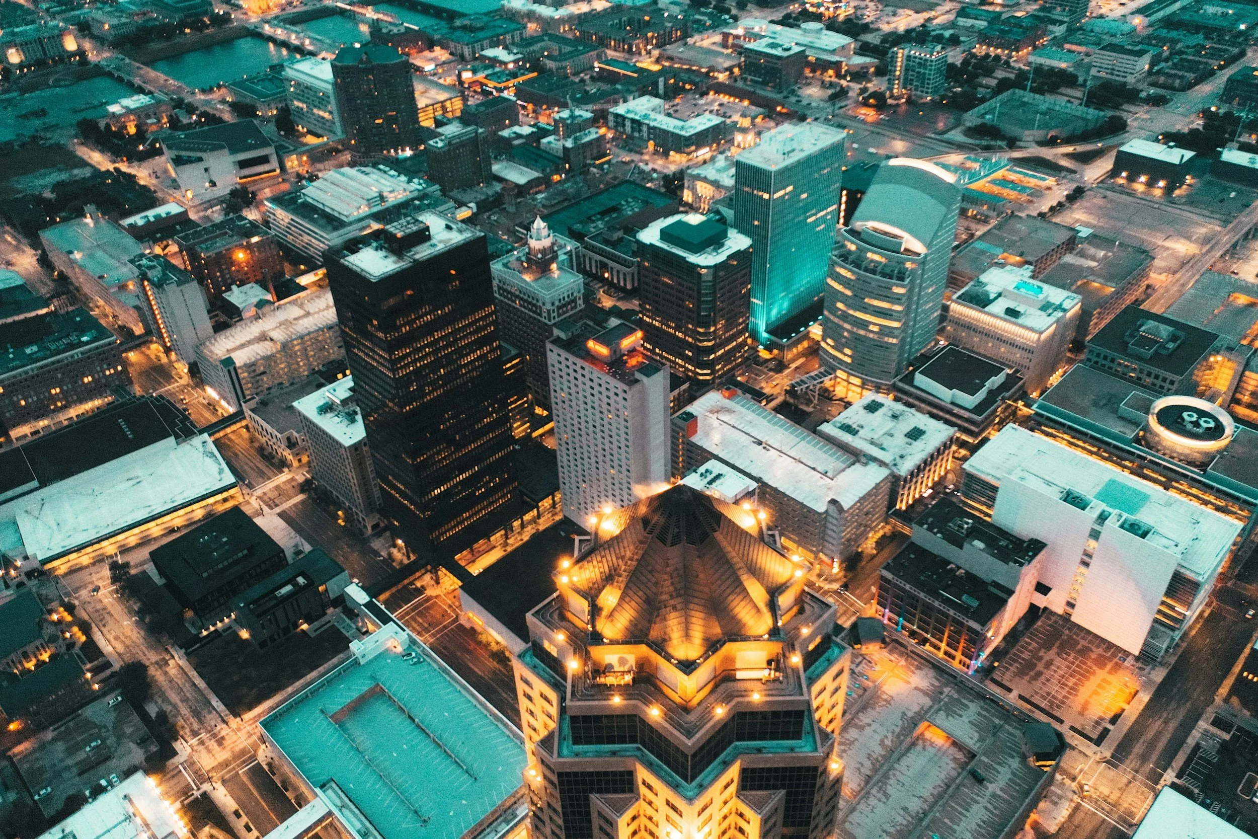 Des Moines skyline representing telehealth counseling services available throughout Iowa