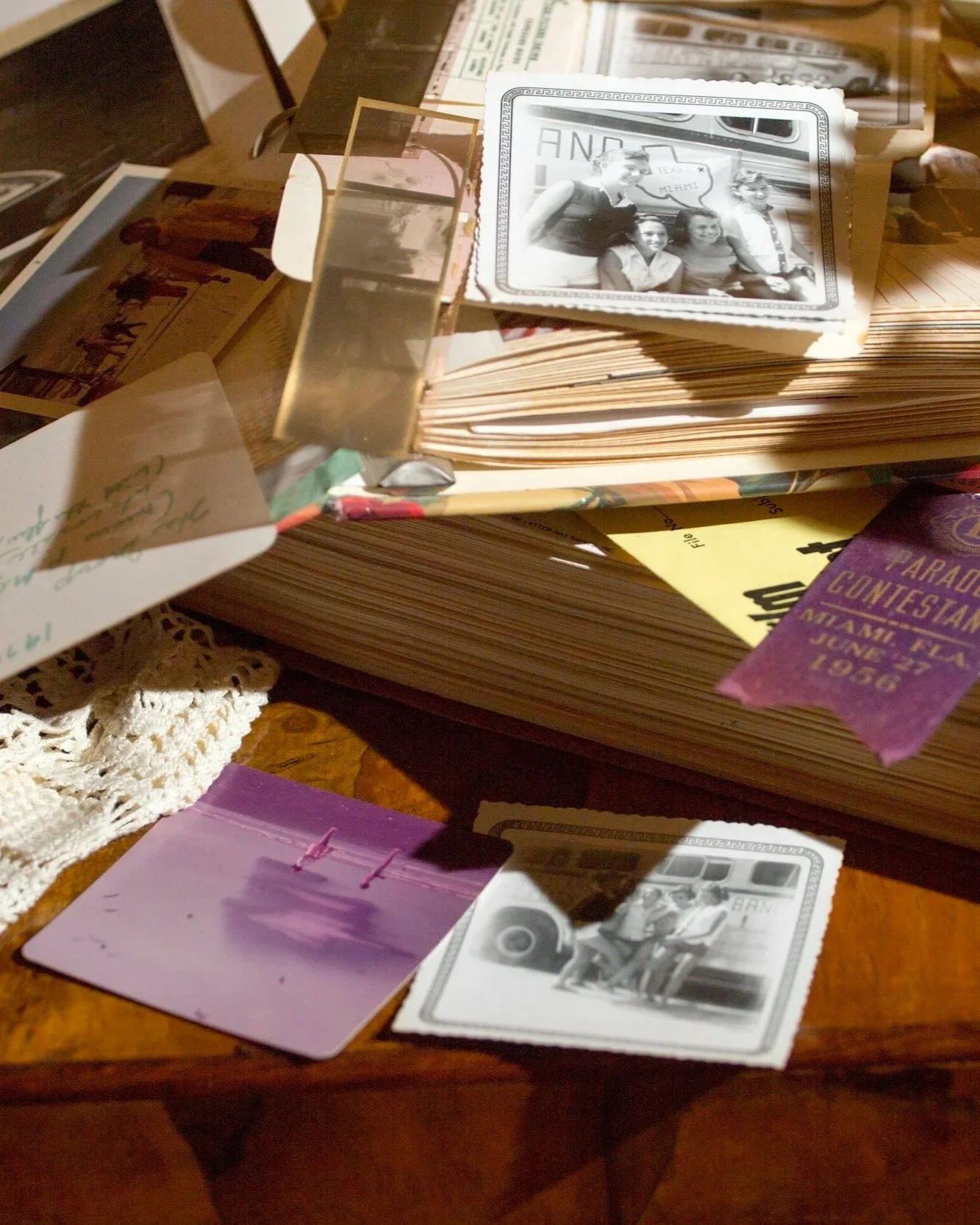 Scrapbook filled with photos and memories, representing life experiences and personal healing.