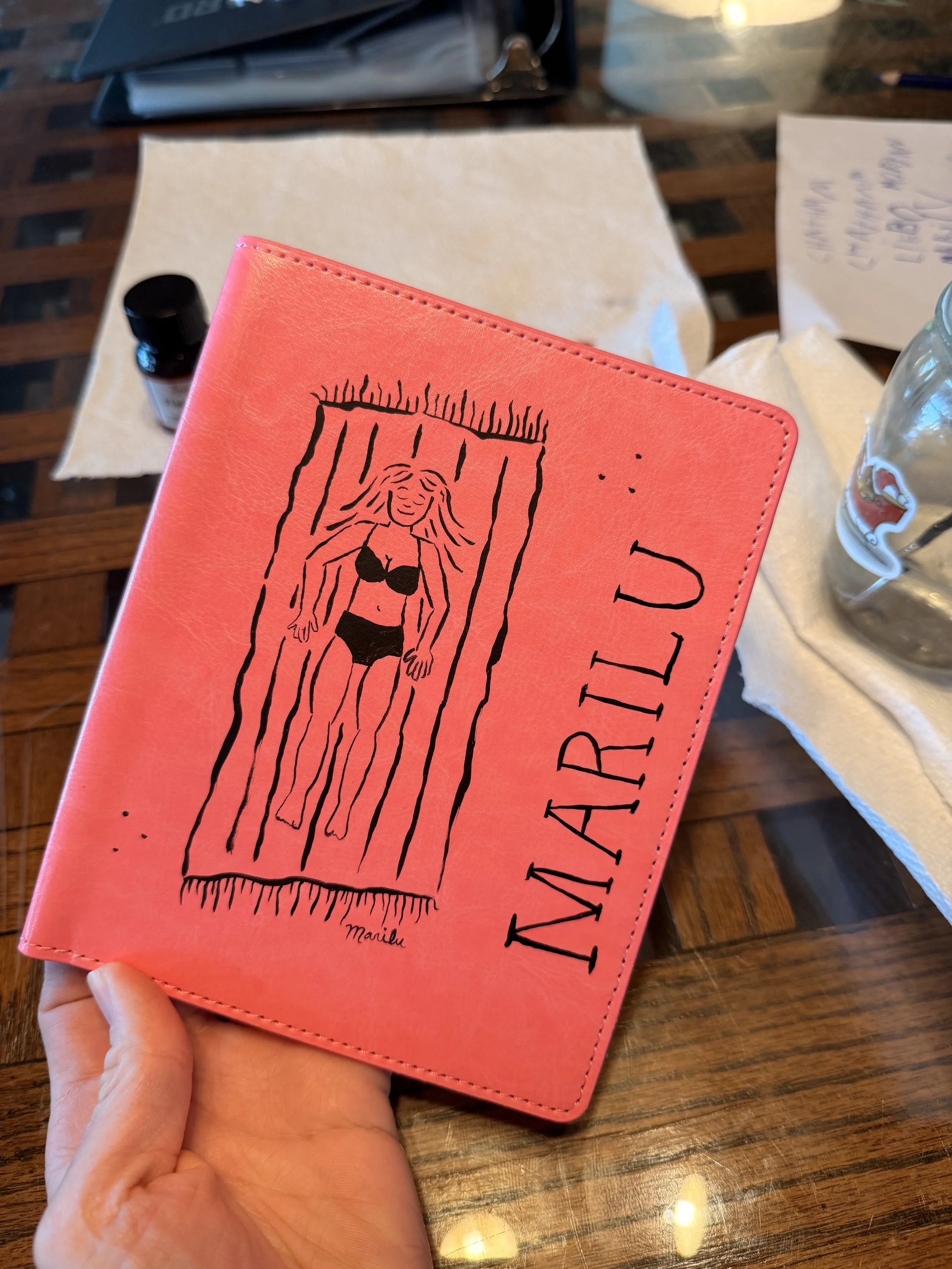 Hand-Painted Custom Mahjong Card Folio