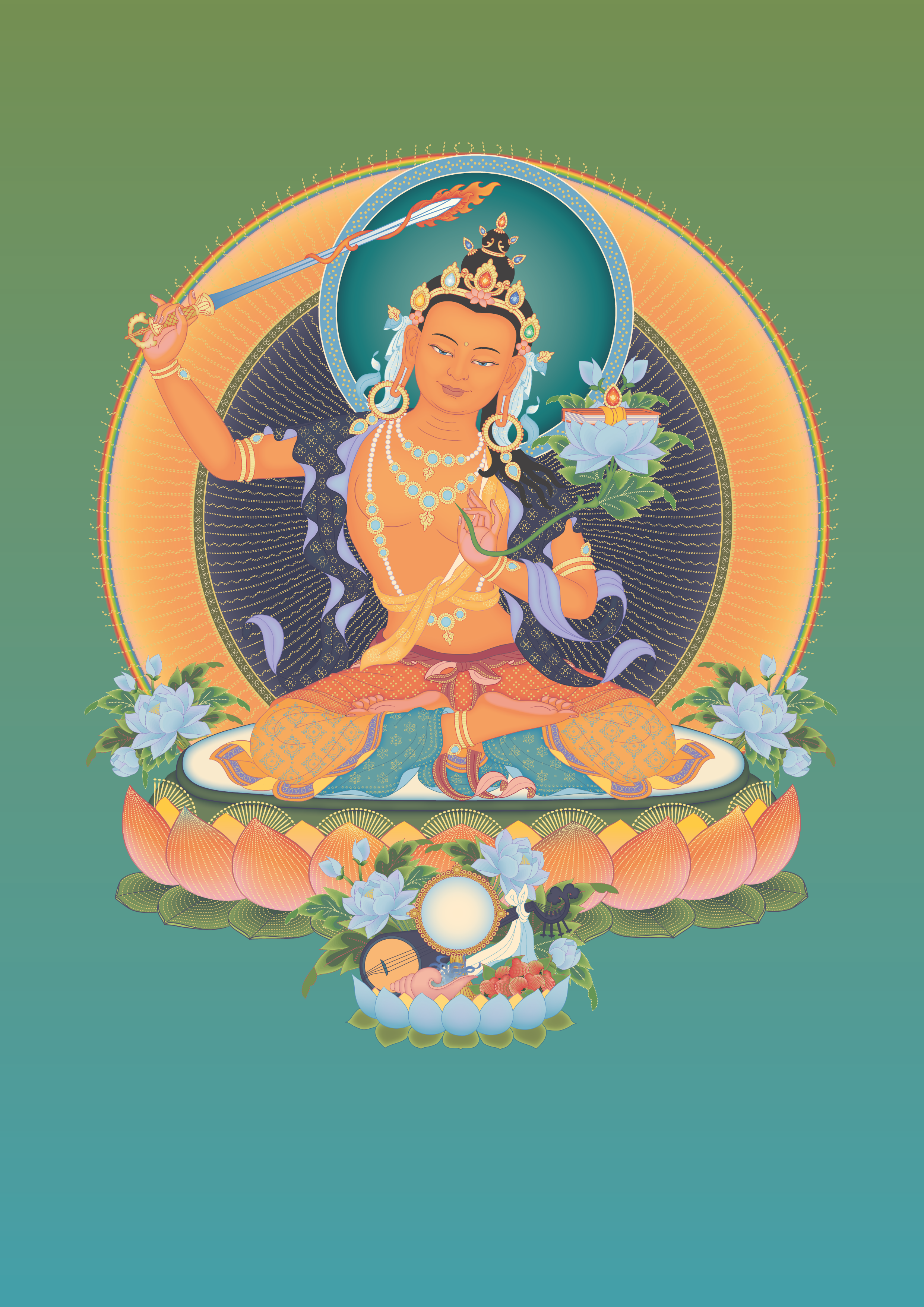 Manjushri 2 with offerings and background.png
