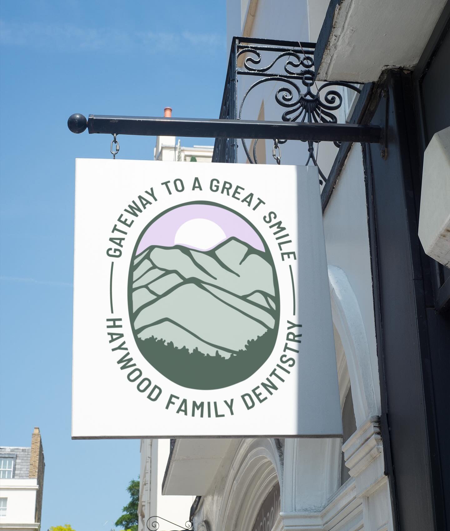 Sharing more of the logo package I completed last summer for Haywood Family Dentistry. The logo features a sun setting over Mt. Pisgah in a minty fresh color palette 🪥