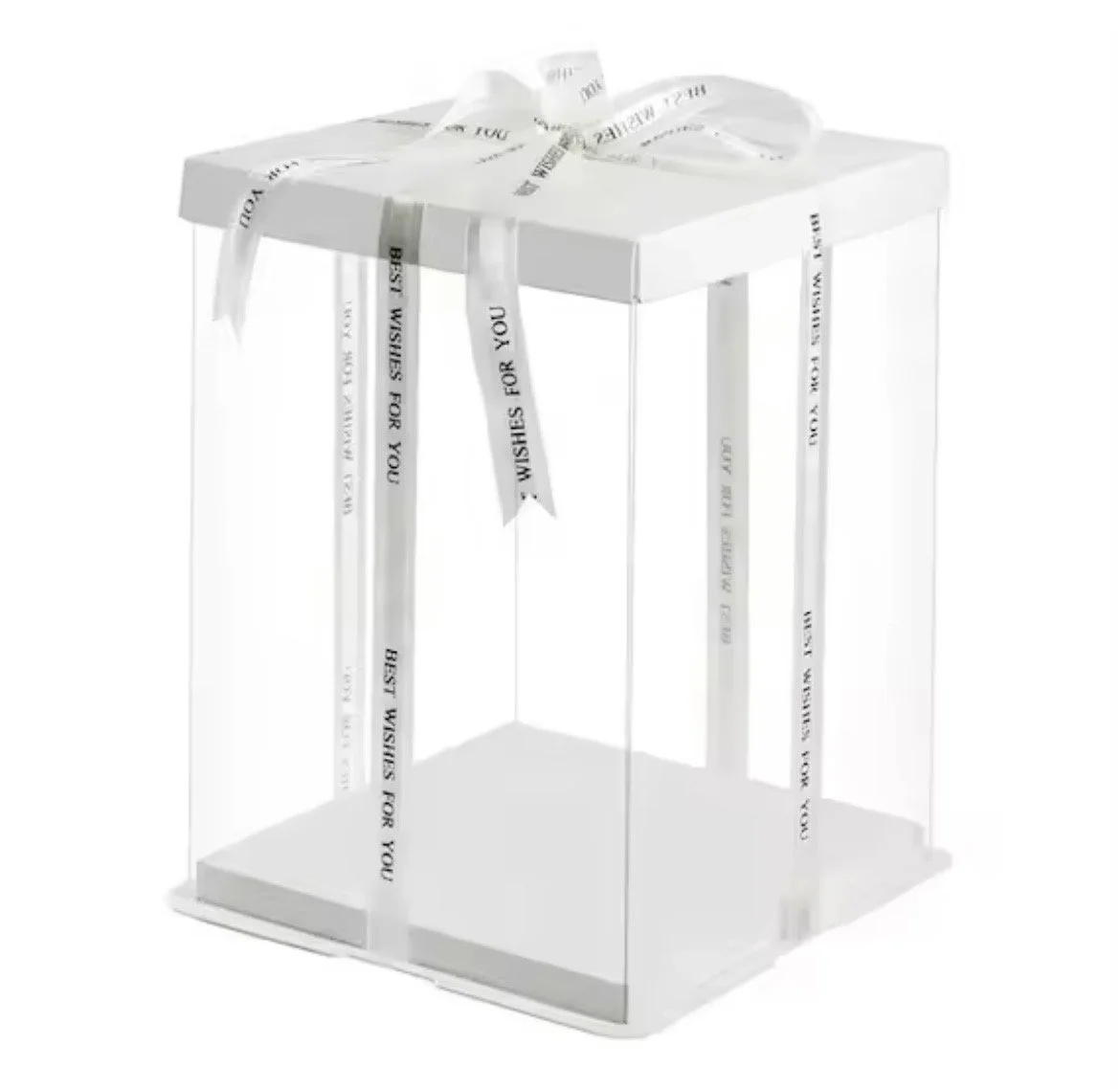 Transparent Cake gift box, tall clear cake boxes