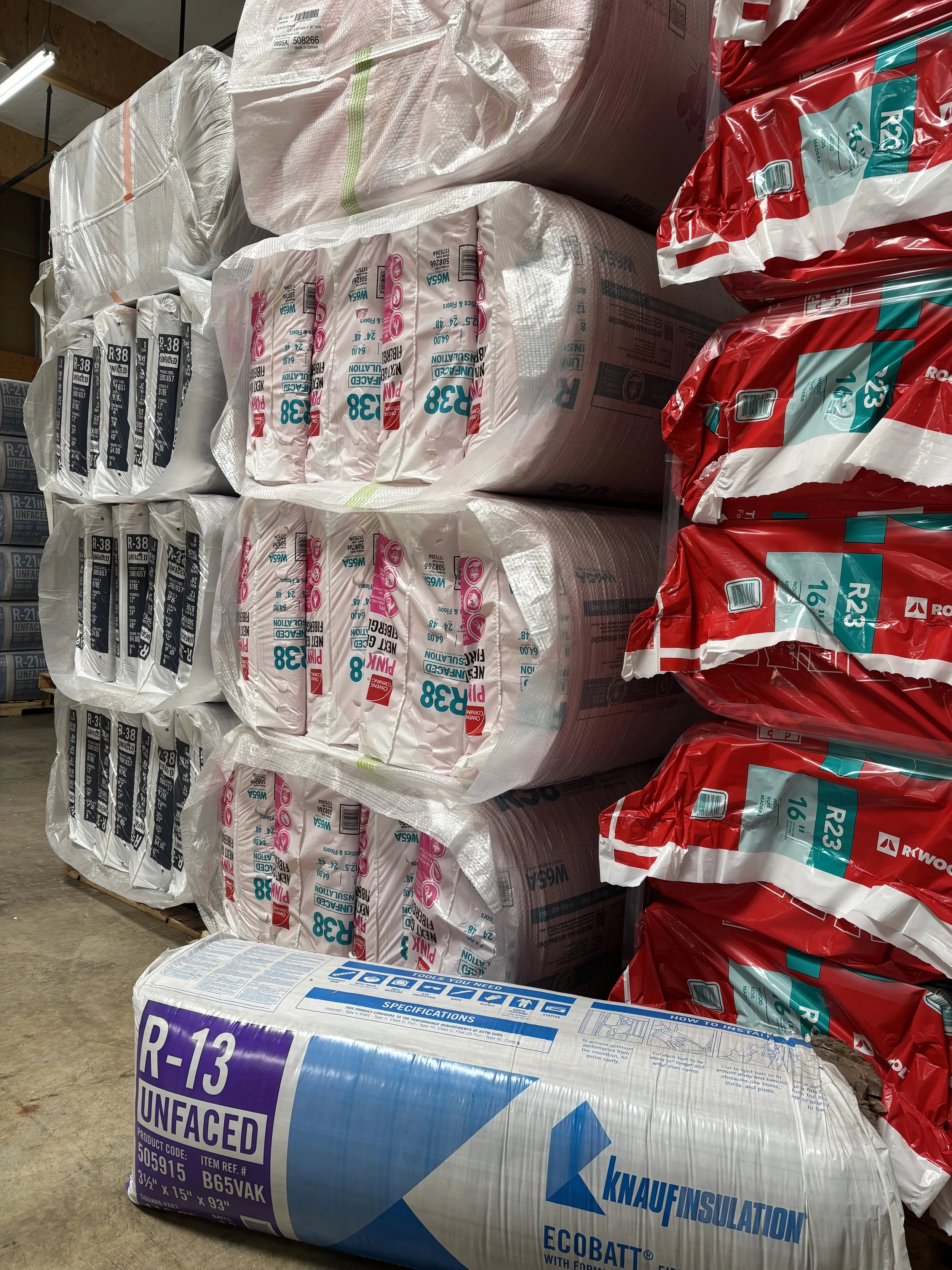 Photo of different insulation products
