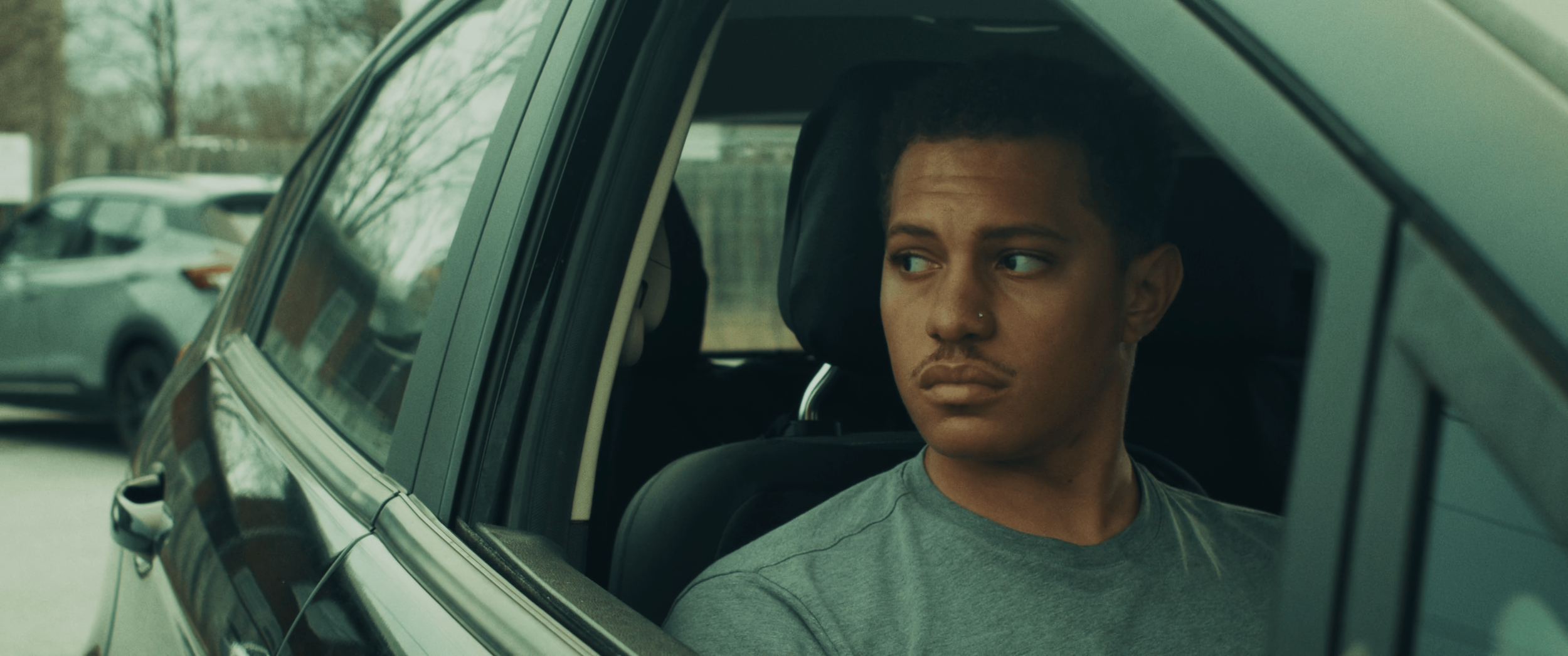 Dealer's Choice (2025) – Cinematography by Antoine Jackson Jr, Directed by Syd Jarczaszek & Joi Floyd. In Photo is Jalen Evans as Lance Korbin and Nylah Walker as Ronnie Lawson. Filmed for the 48 Hour Film Challenge