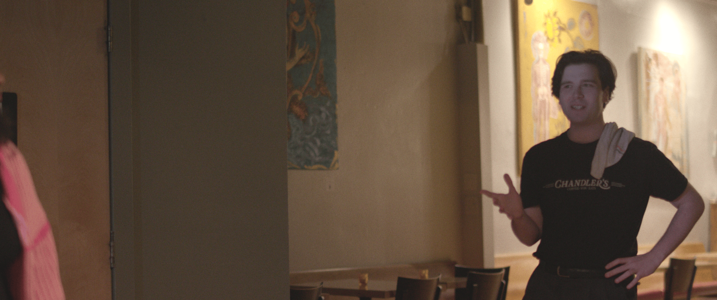 HEARD (2025) – Cinematography by Antoine Jackson Jr, Directed by Kareem Callaway. In Photo is Tyler Mullins as The Waiter.
