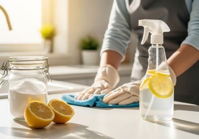 Natural Cleaning Products with Lemon