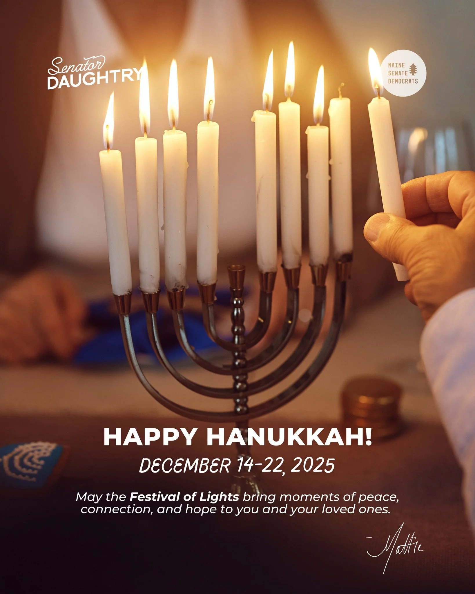 🕯️🕎 As Hanukkah begins, I want to wish a warm and joyful holiday to all who celebrate. In the wake of this weekend's tragic events in Australia, we are holding Jewish Mainers and their families close in our hearts.

In a season defined by resilienc