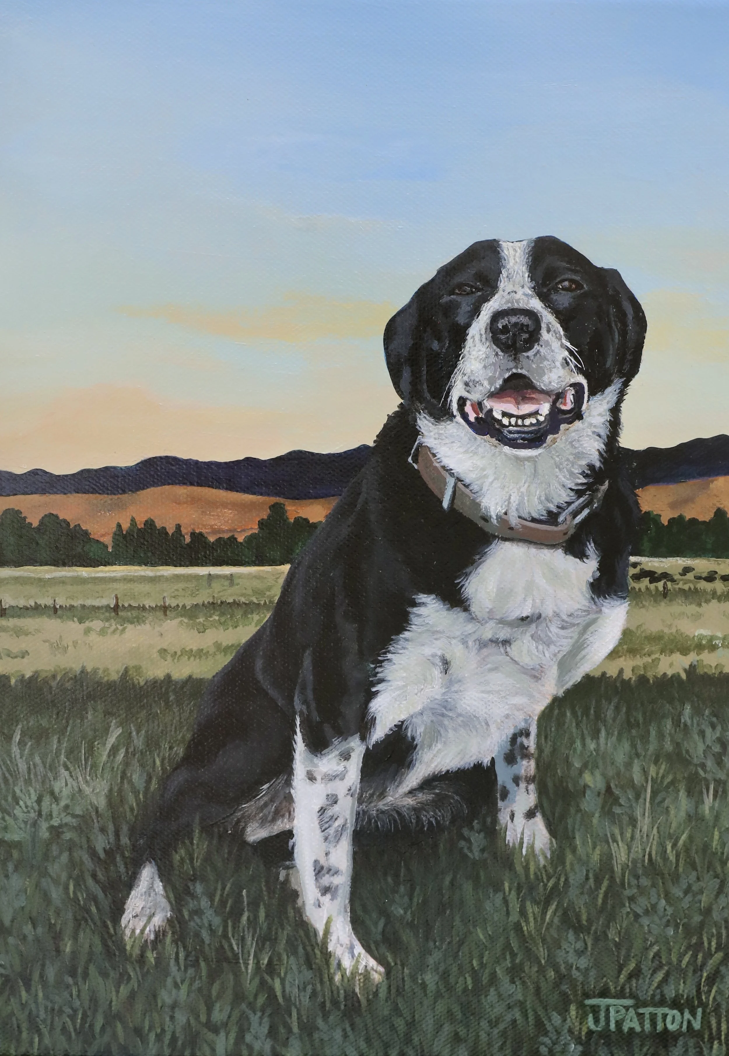 Jill the Ranch Dog
9 x 12" Acrylic Canvas Original
