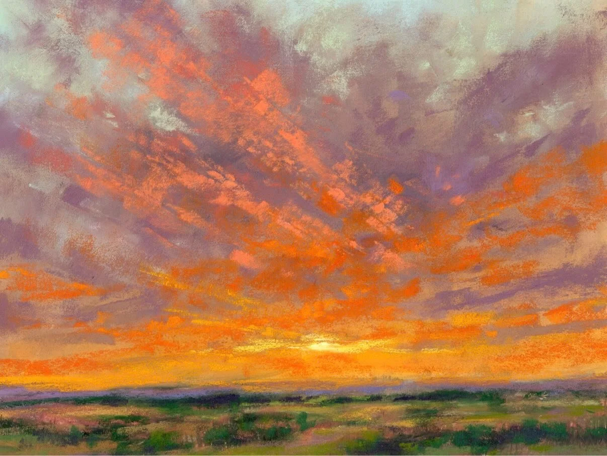 Yesterday&rsquo;s daily painting &mdash; an 8 &times; 10 original soft pastel.

I&rsquo;ve been enjoying keeping these pieces loose and letting the marks stay visible rather than overworking them.

This original is available now through the Daily Pai