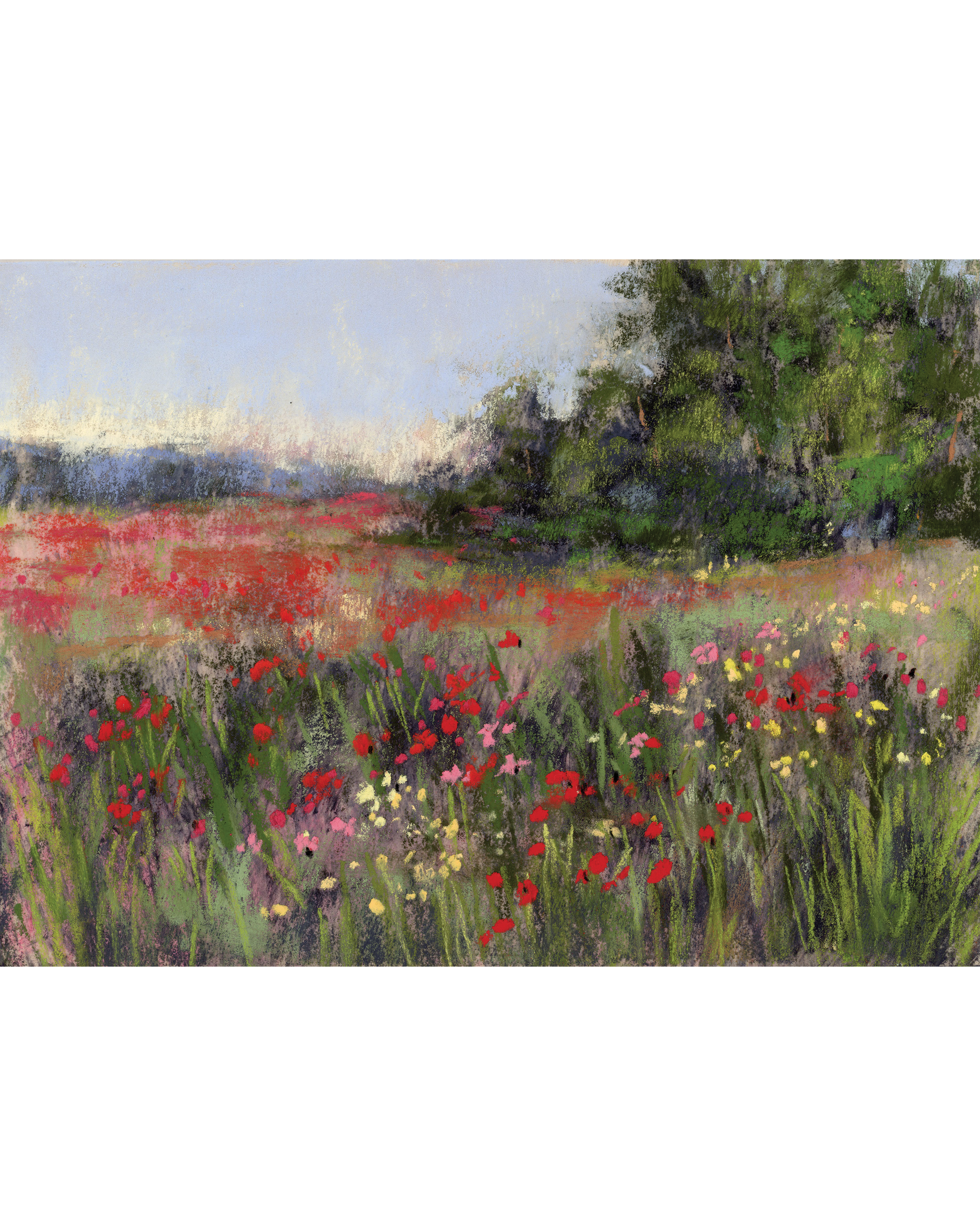 Meadow No. 4 | Original Soft Pastel Painting